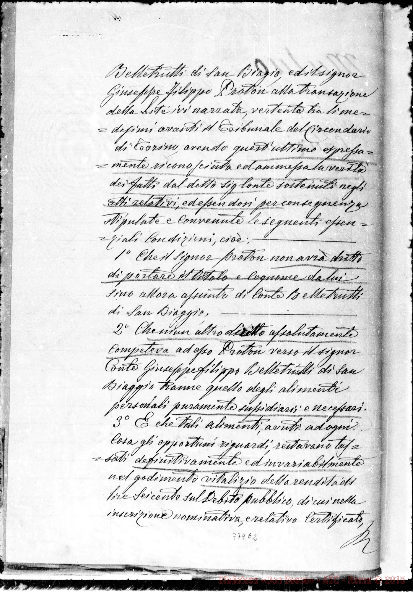 Fotogramma E 2 — Pretura di Torino: Bosco-Belletrutti: Elenco- Mutuo- Cauzione- Cessione, etc…