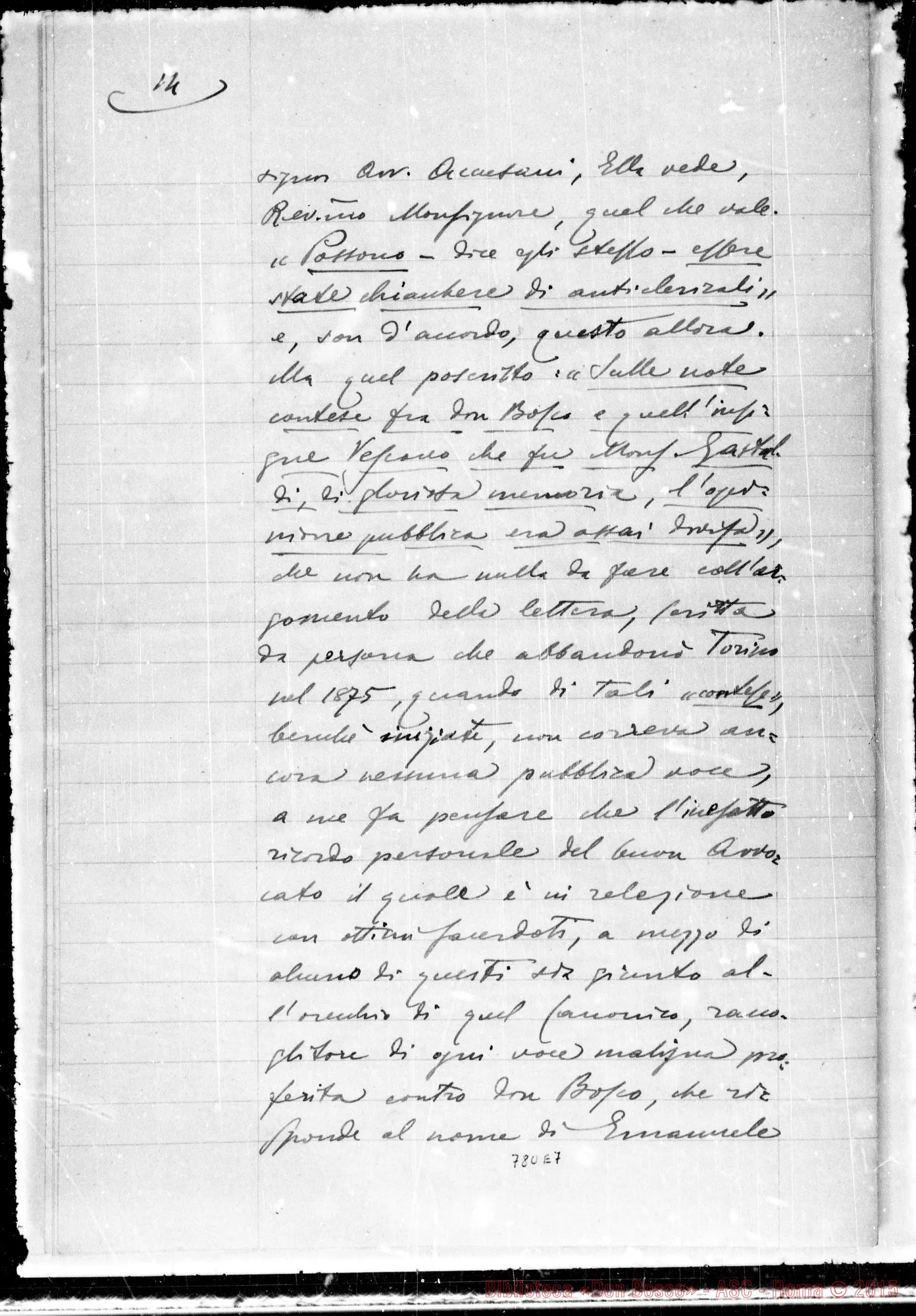 Fotogramma E 7 — Pratica. Copia ms.