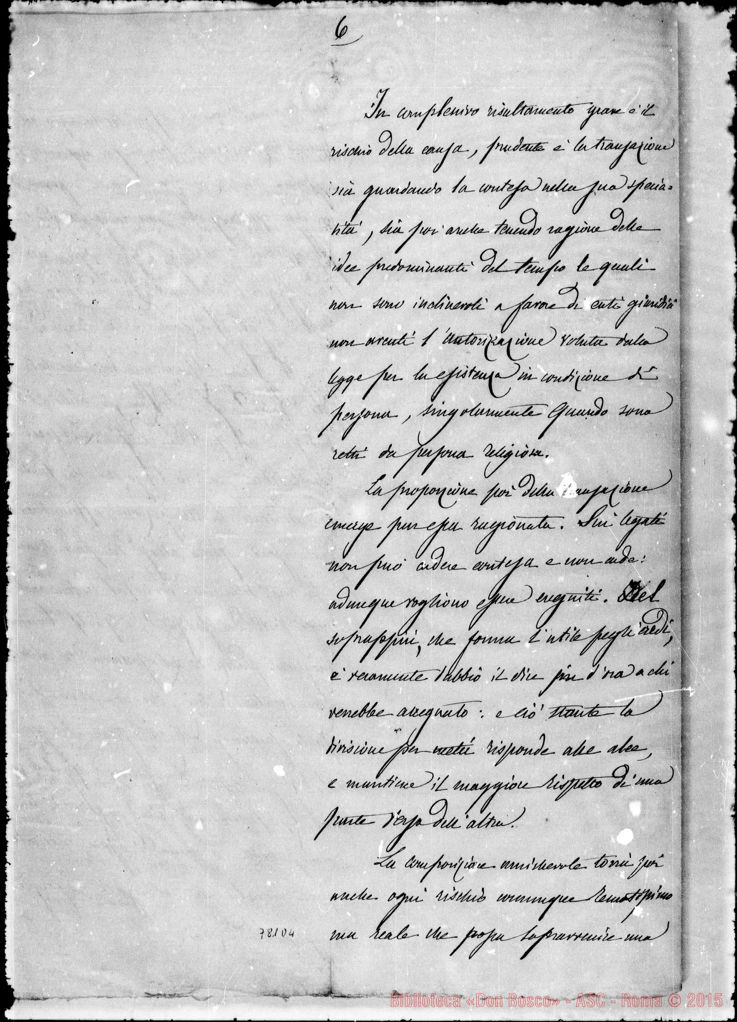 Fotogramma D 4 — A Don Bosco sul progetto di Transazione