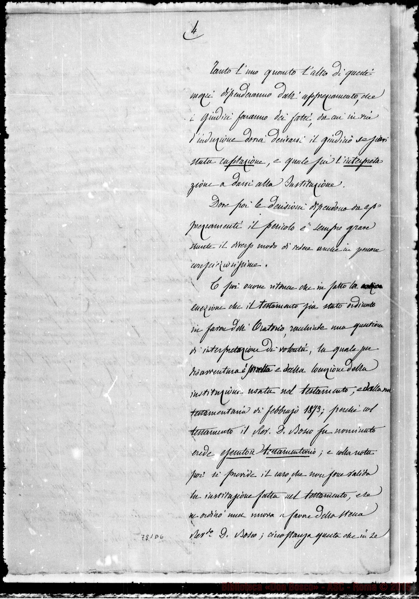 Fotogramma D 6 — A Don Bosco sul progetto di Transazione