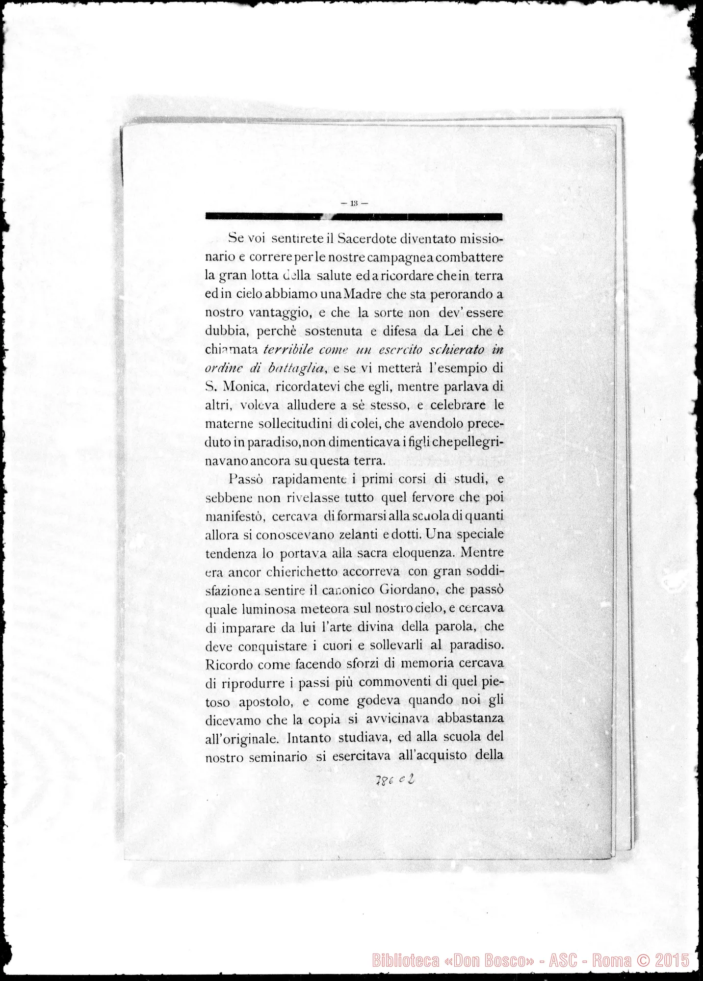 Fotogramma C 2 — Elogio funebre di D. Domenico Bongiovanni