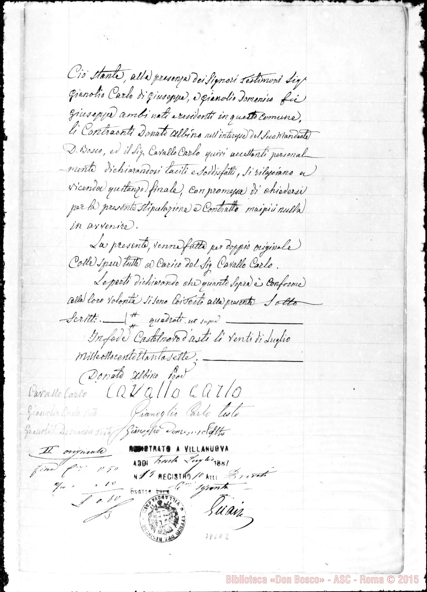Fotogramma E 2 — Cavallo Carlo: Permuta di terreno