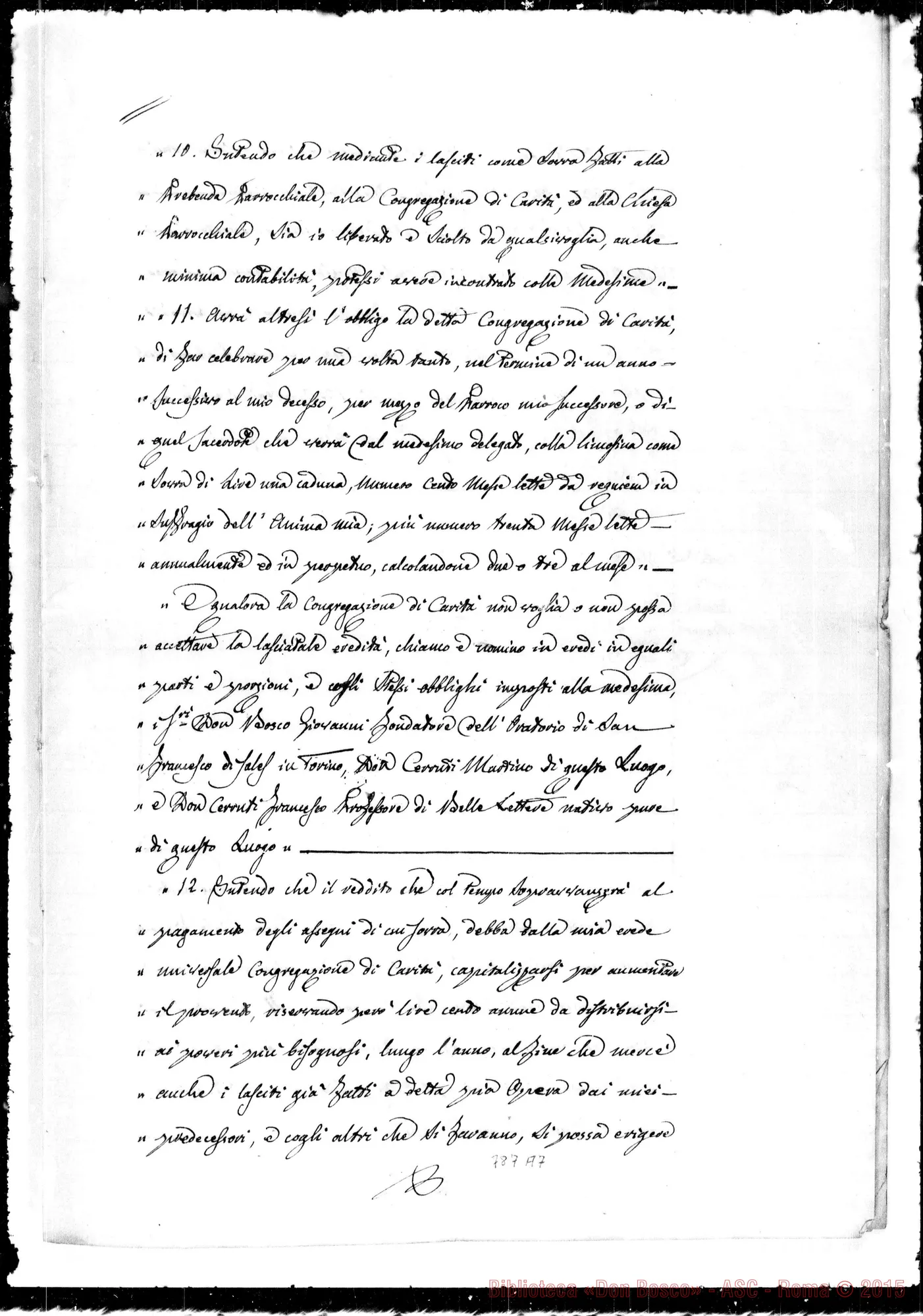 Fotogramma A 7 — Estratto del Testamento pubblico…