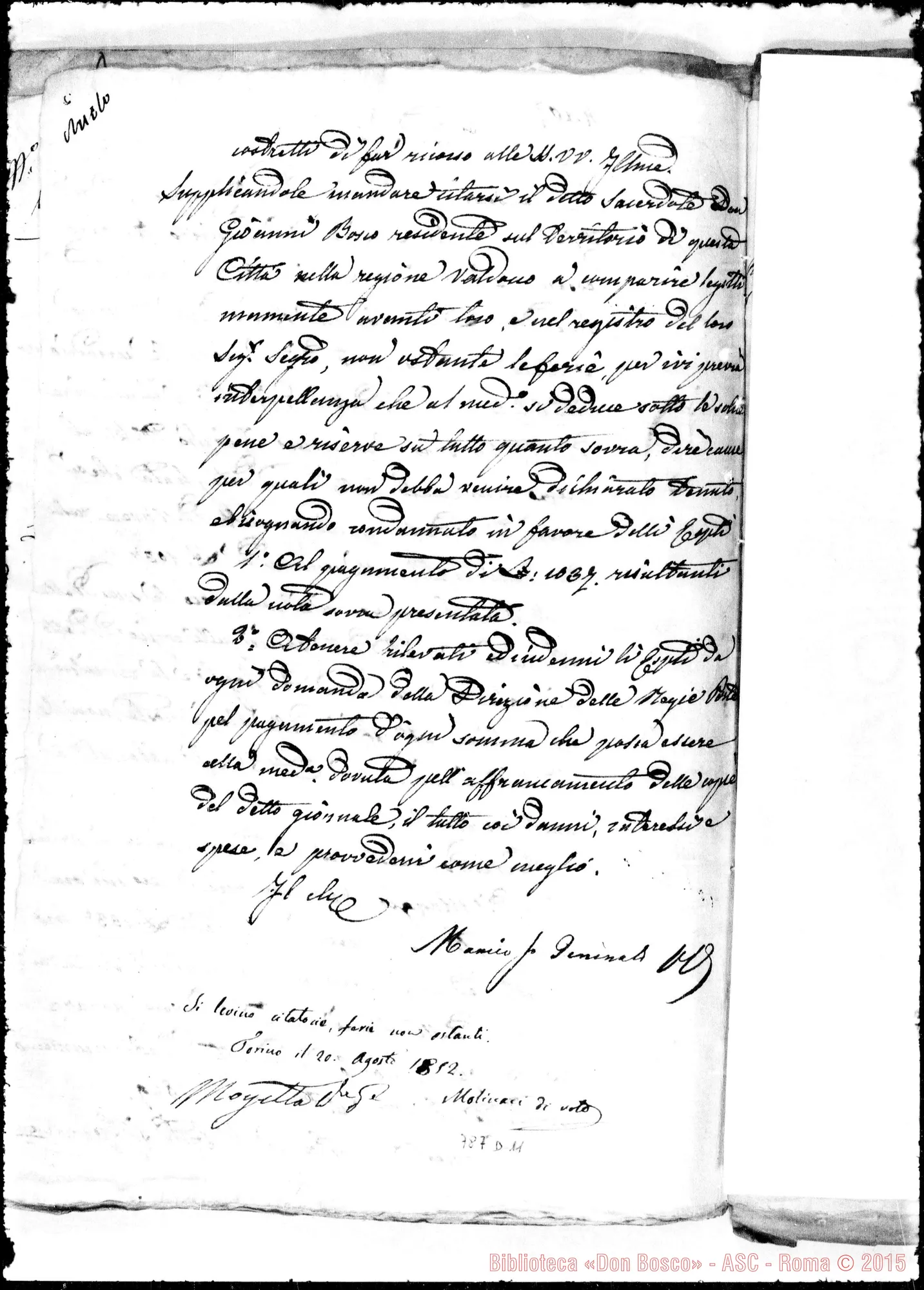 Fotogramma D 11 — Esposizione da parte della tipografia