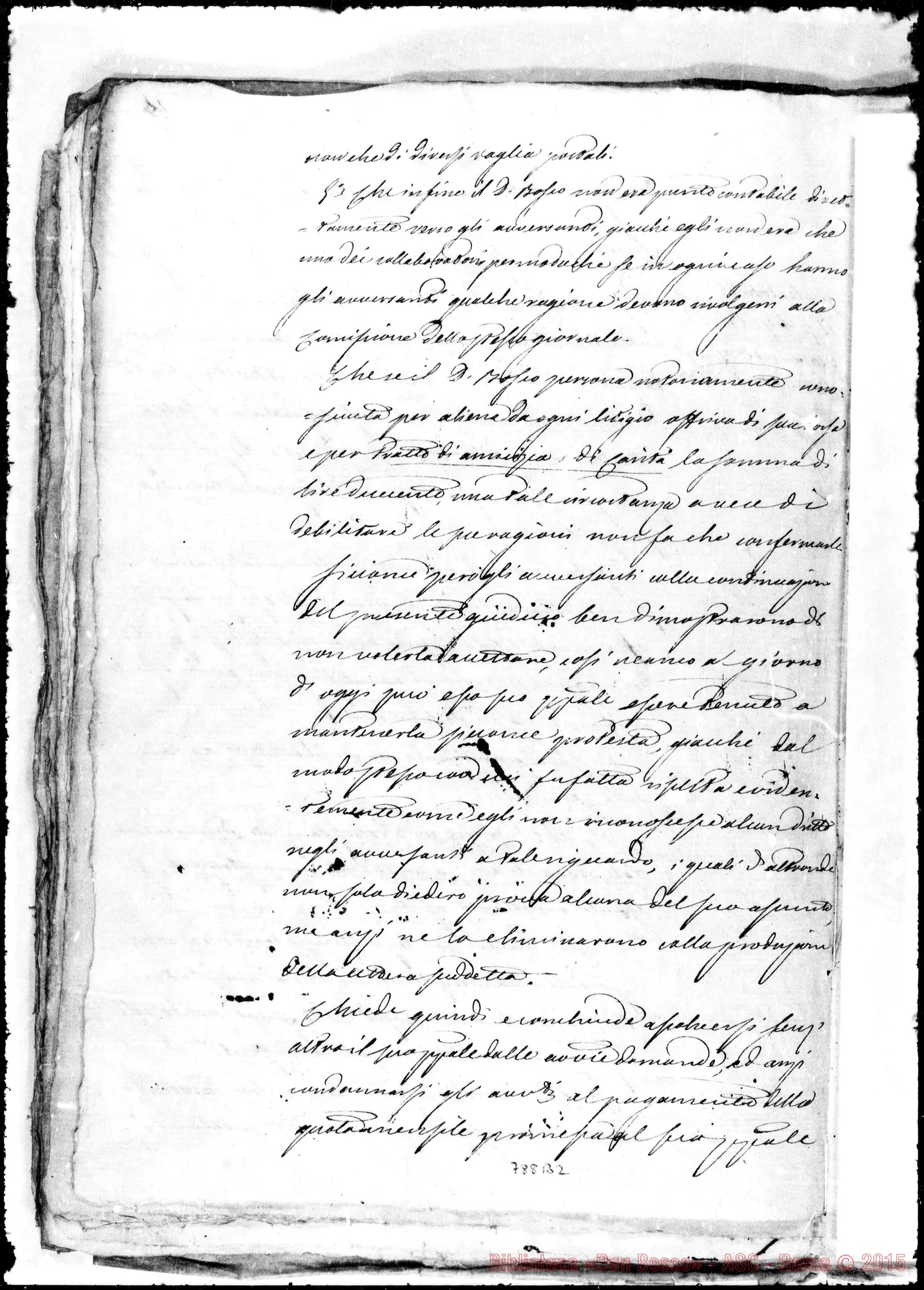Fotogramma B 2 — Nella Causa del sacerdote D. Bosco contro tipografia…