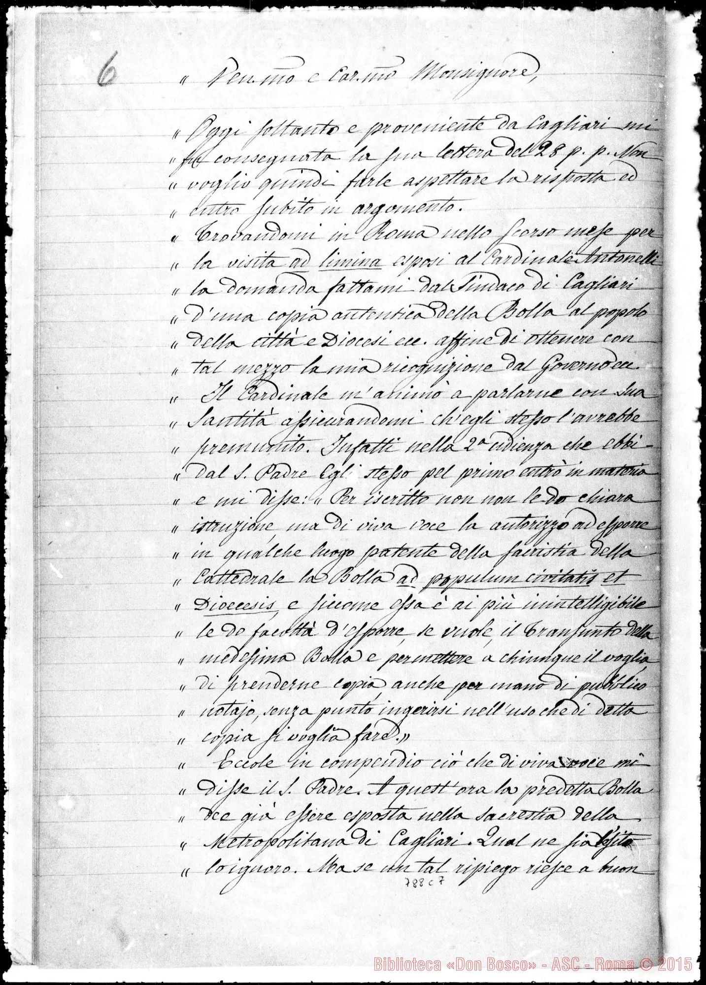 Fotogramma C 7 — Documenti comprobanti la parte che D. Bosco ebbe… Copia ms. Berto
