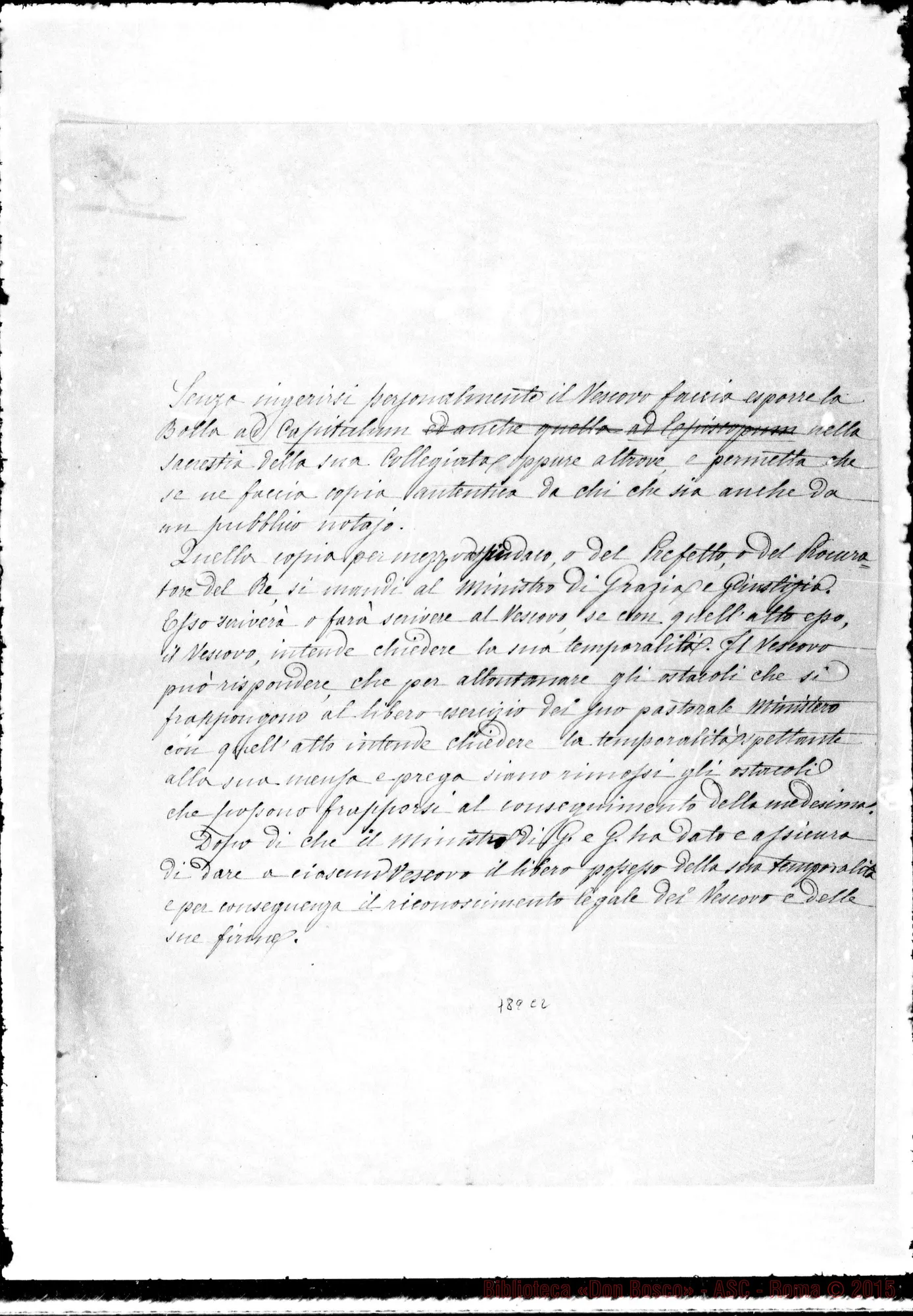 Fotogramma C 2 — Minute di scritture riguardanti la nomina dei Vescovi…