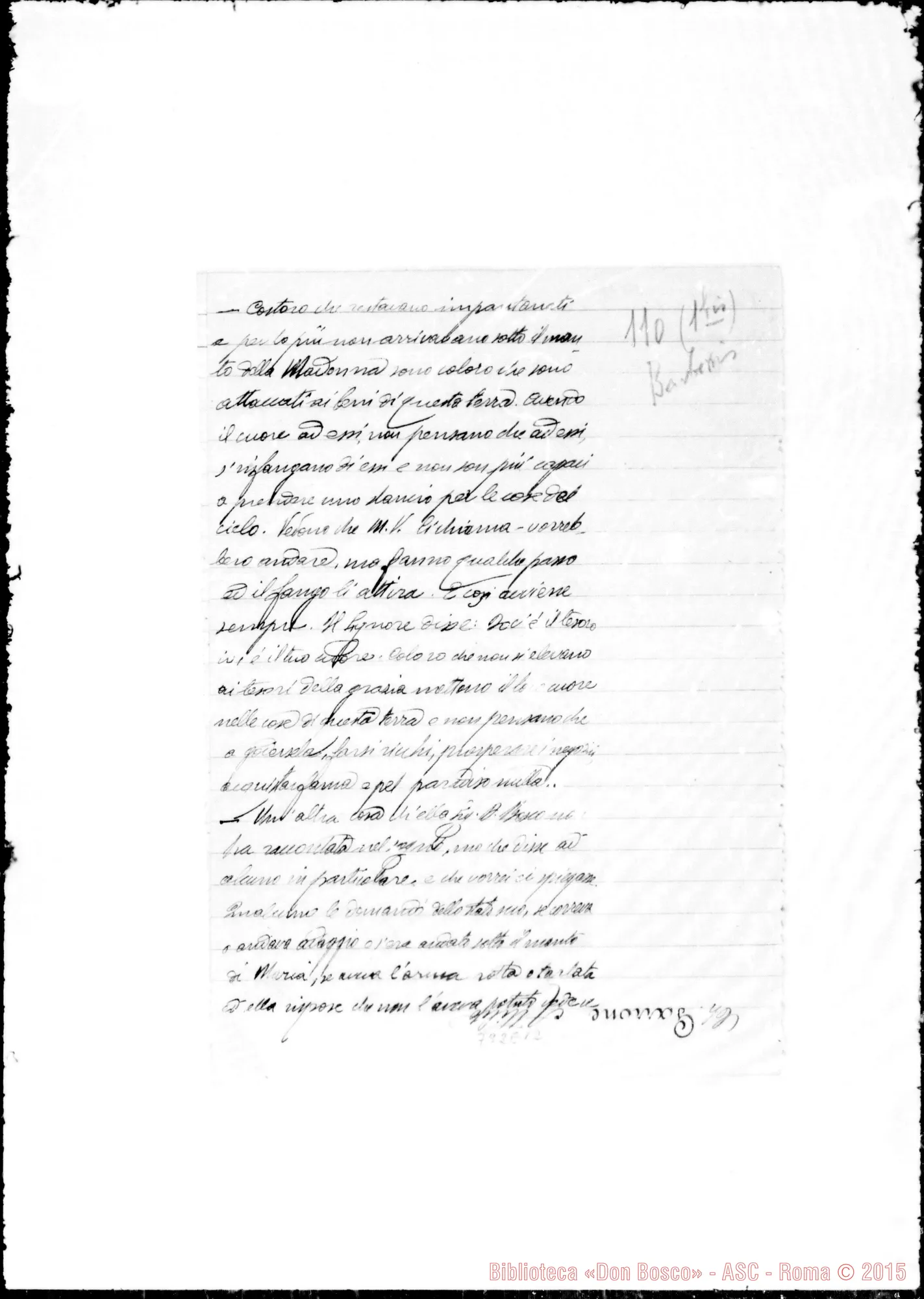 Fotogramma E 12 — Barberis: Prima redazione ms. di varie mani in fogli staccati