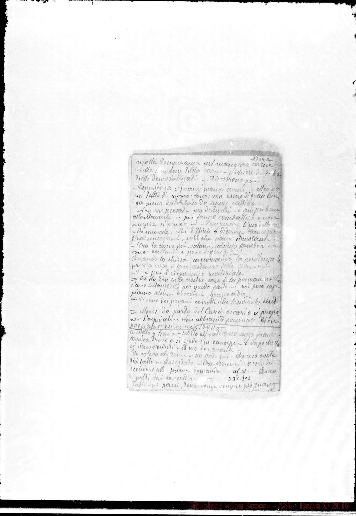 Fotogramma B 12 — Barberis: Prima redazione ms. di varie mani in fogli staccati
