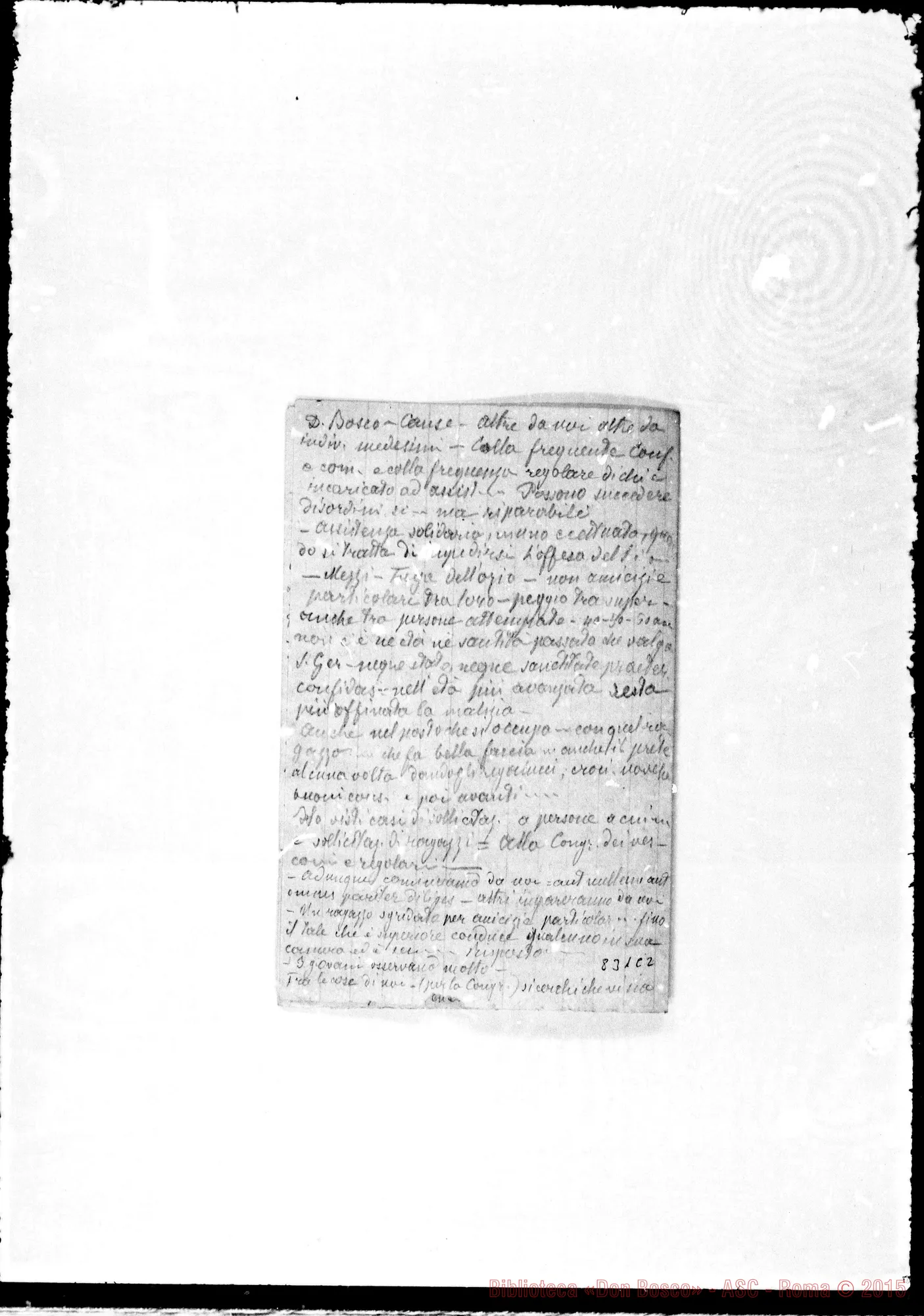 Fotogramma C 2 — Barberis: Prima redazione ms. di varie mani in fogli staccati
