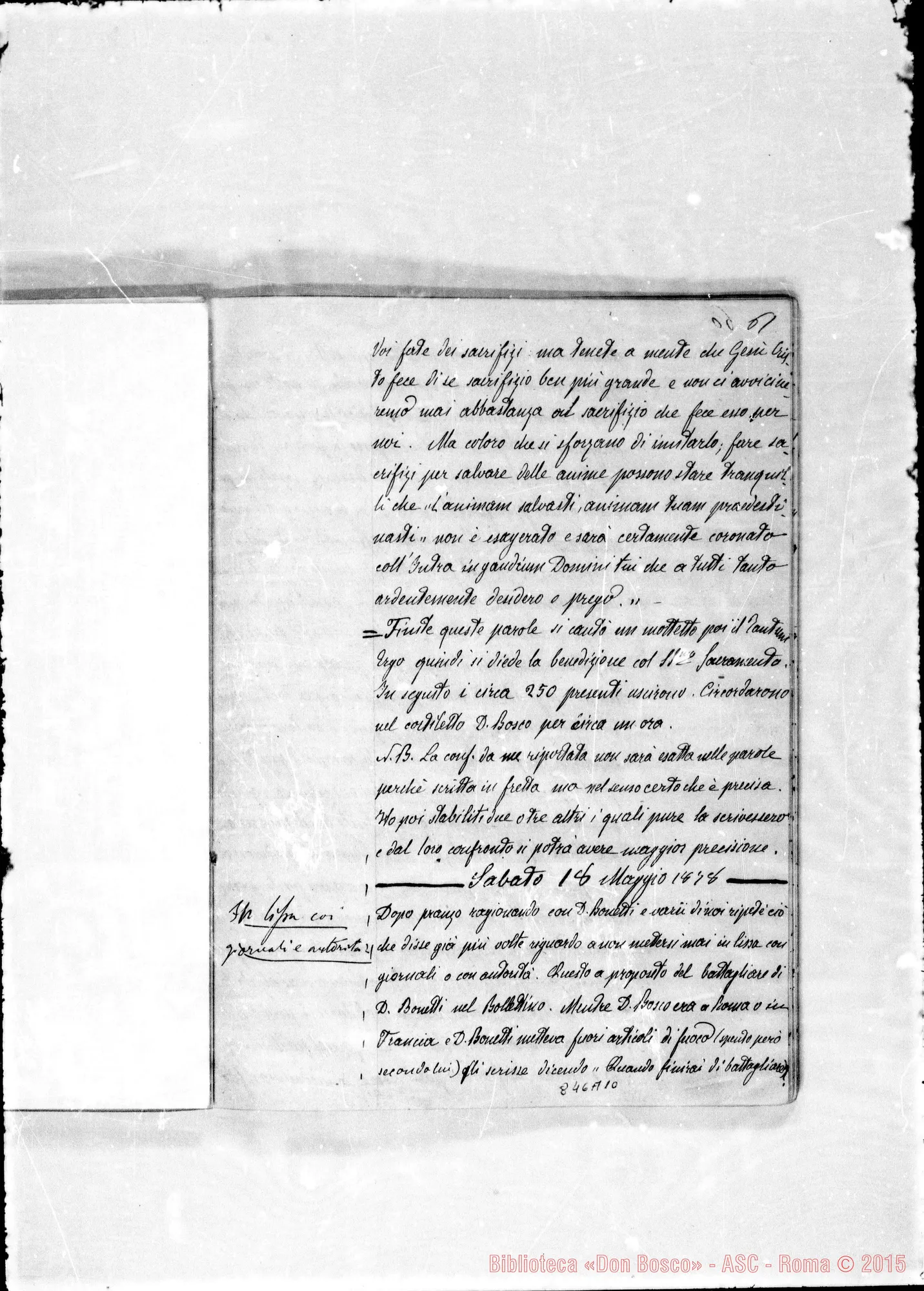 Fotogramma A 10 — Cronichetta: Dall’8 dicembre del 1877