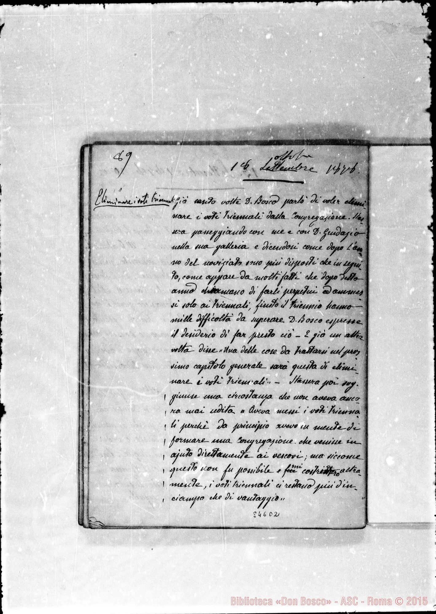 Fotogramma D 2 — Cronichetta: Dall’8 dicembre del 1877
