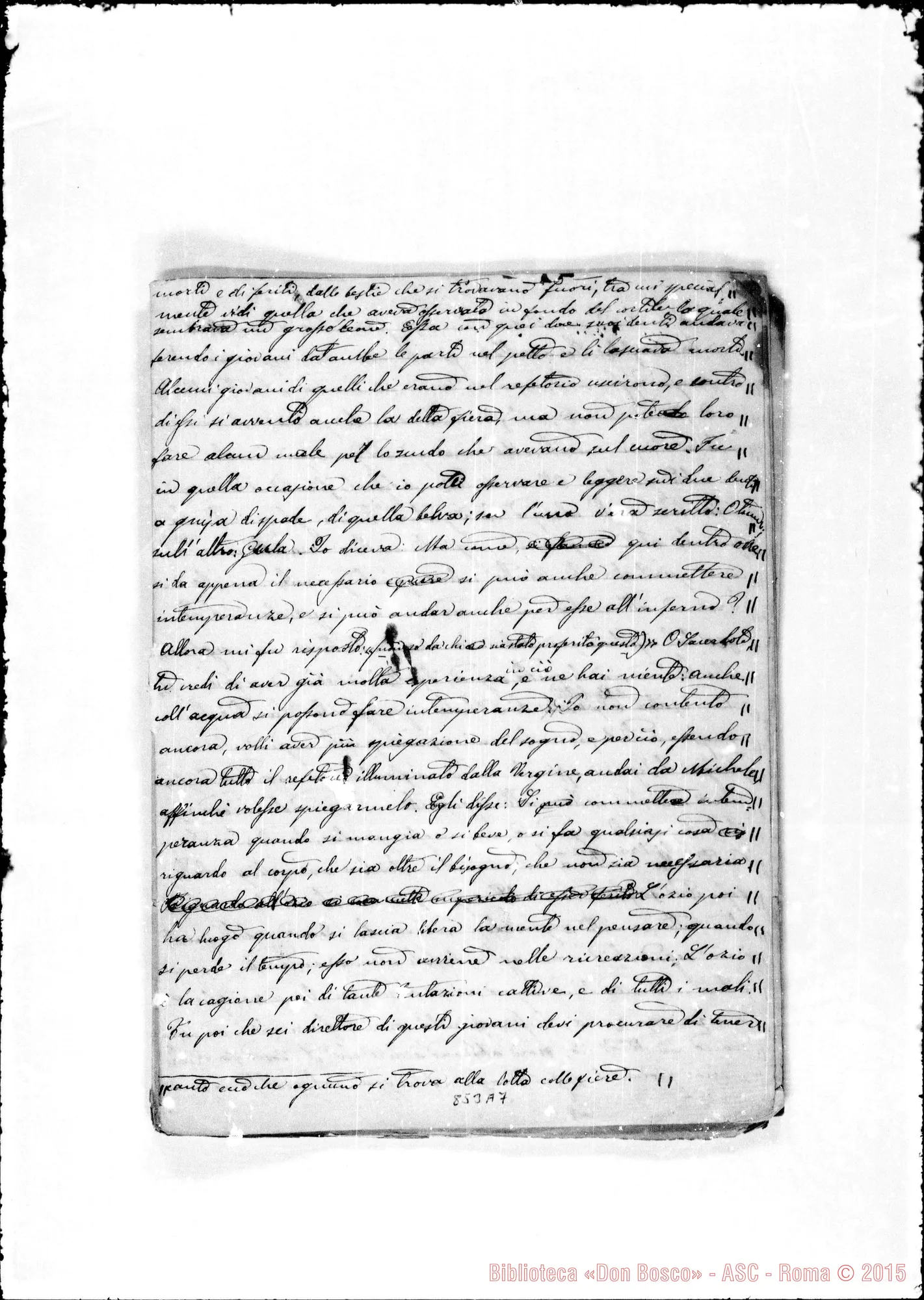 Fotogramma A 7 — Relazione generale sulla Società di S. Francesco di Sales…