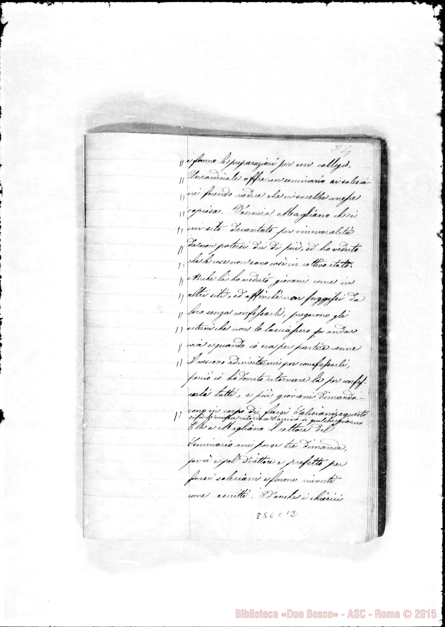 Fotogramma C 12 — Conferenze di D. Bosco dal 31 dicembre 76 alli 11 aprile 1877