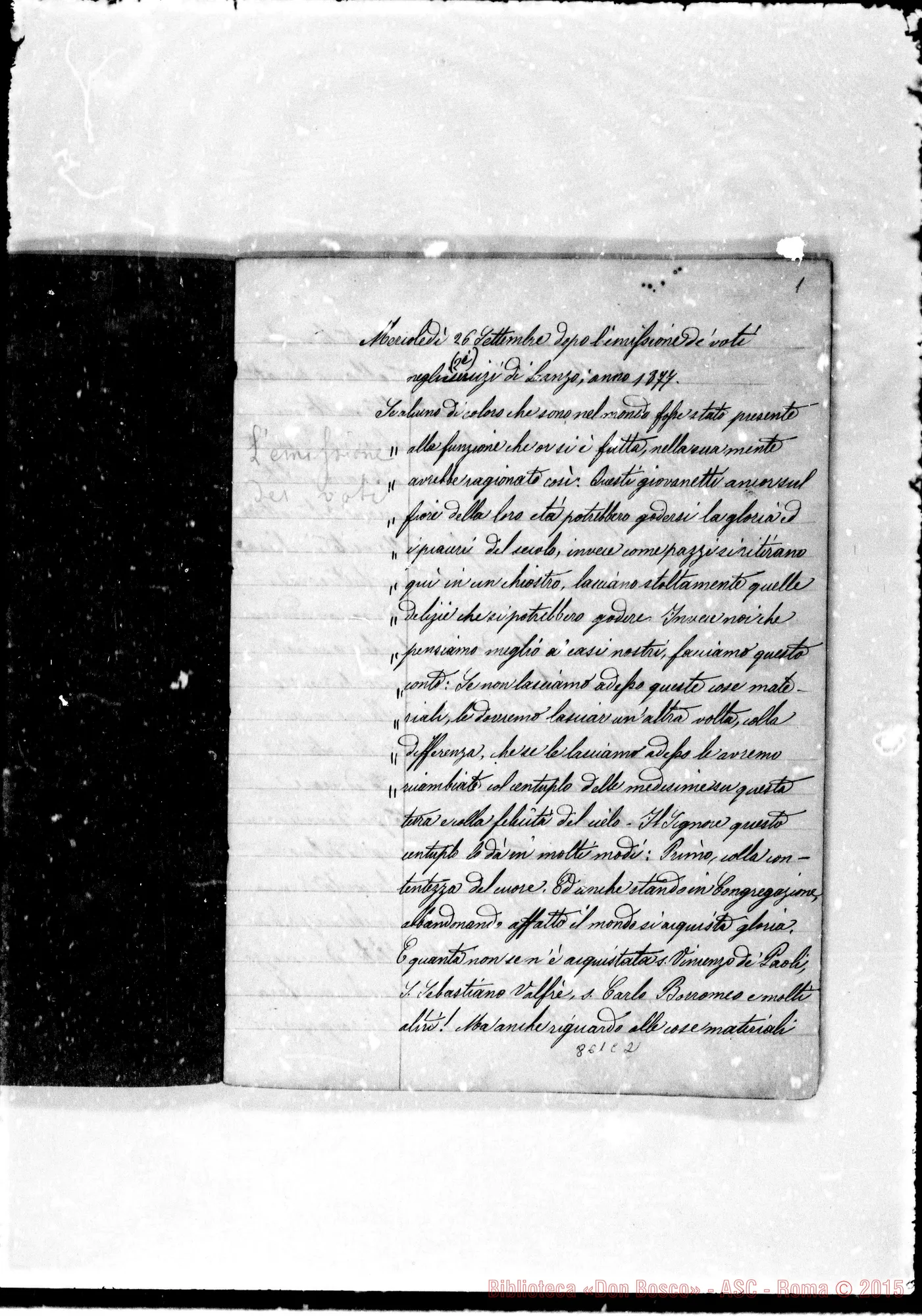 Fotogramma C 2 — Conferenze tra gii anni 1877-78