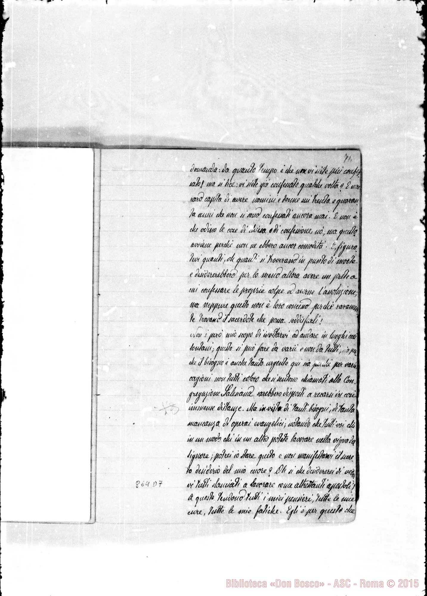 Fotogramma D 7 — Conferenze varie sulla vocazione A Lanzo nel 1875