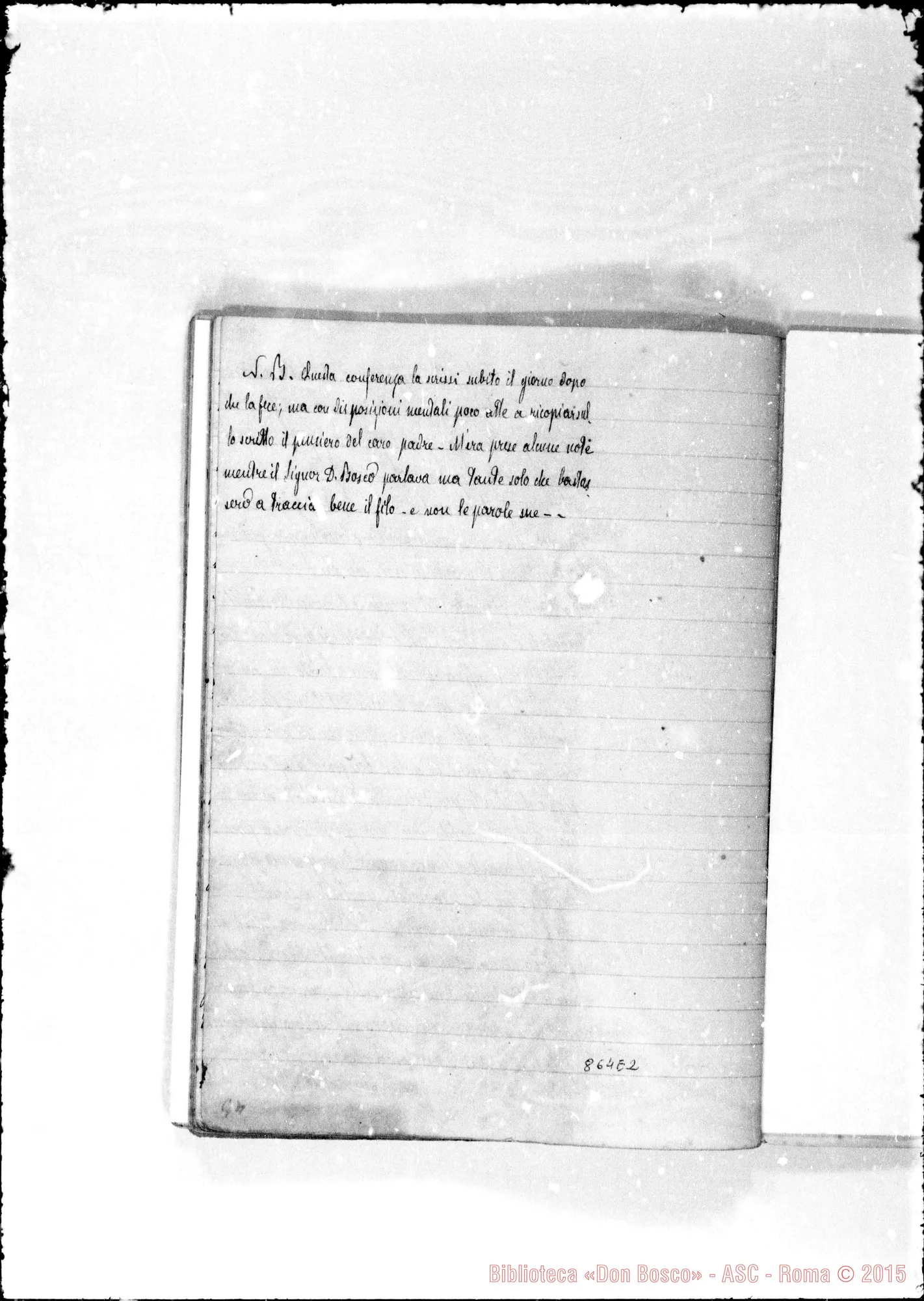 Fotogramma E 2 — Conferenze varie sulla vocazione A Lanzo nel 1875