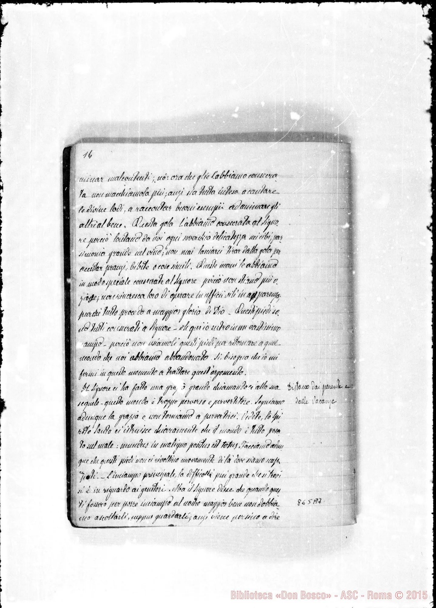 Fotogramma A 7 — Esercizi spirituali 1876. Prima muta, conclusione di D. Bosco