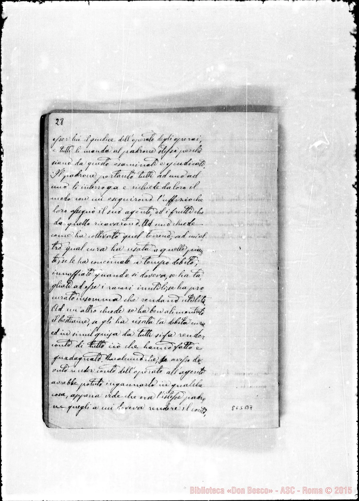 Fotogramma B 7 — Esercizi spirituali 1876. Prima muta, conclusione di D. Bosco