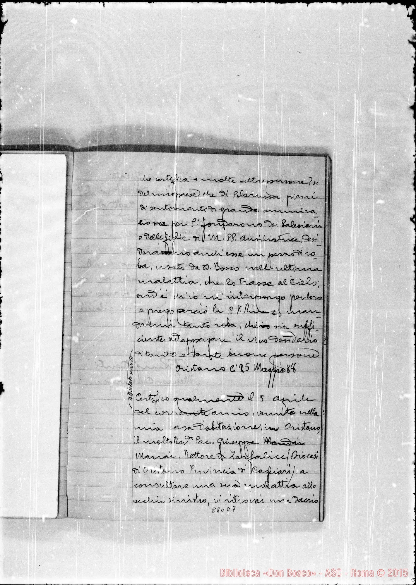 Fotogramma D 7 — De miraculis in vita et post obitum