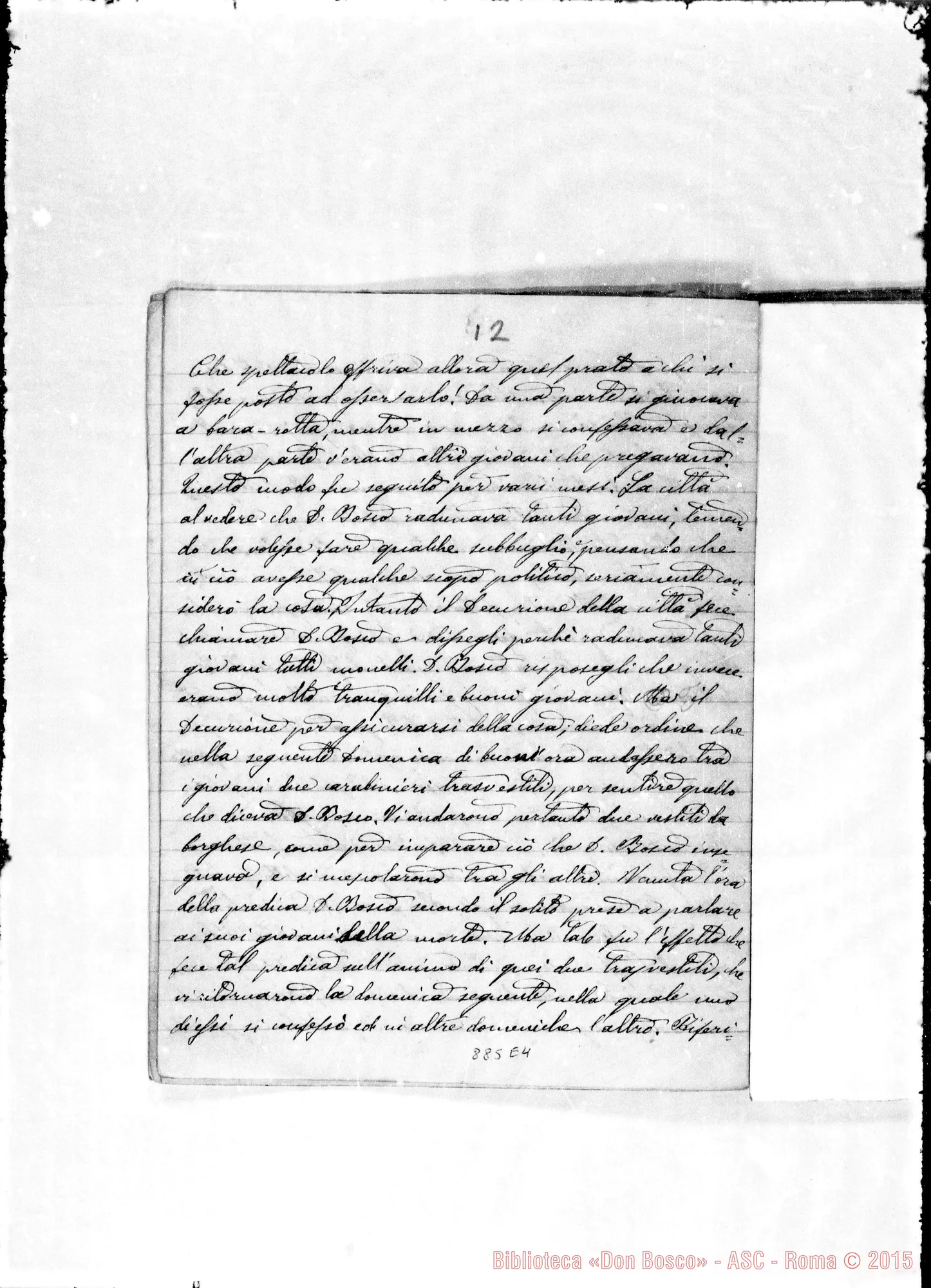 Fotogramma E 4 — Cronichetta: Origine degli Oratori. 1841