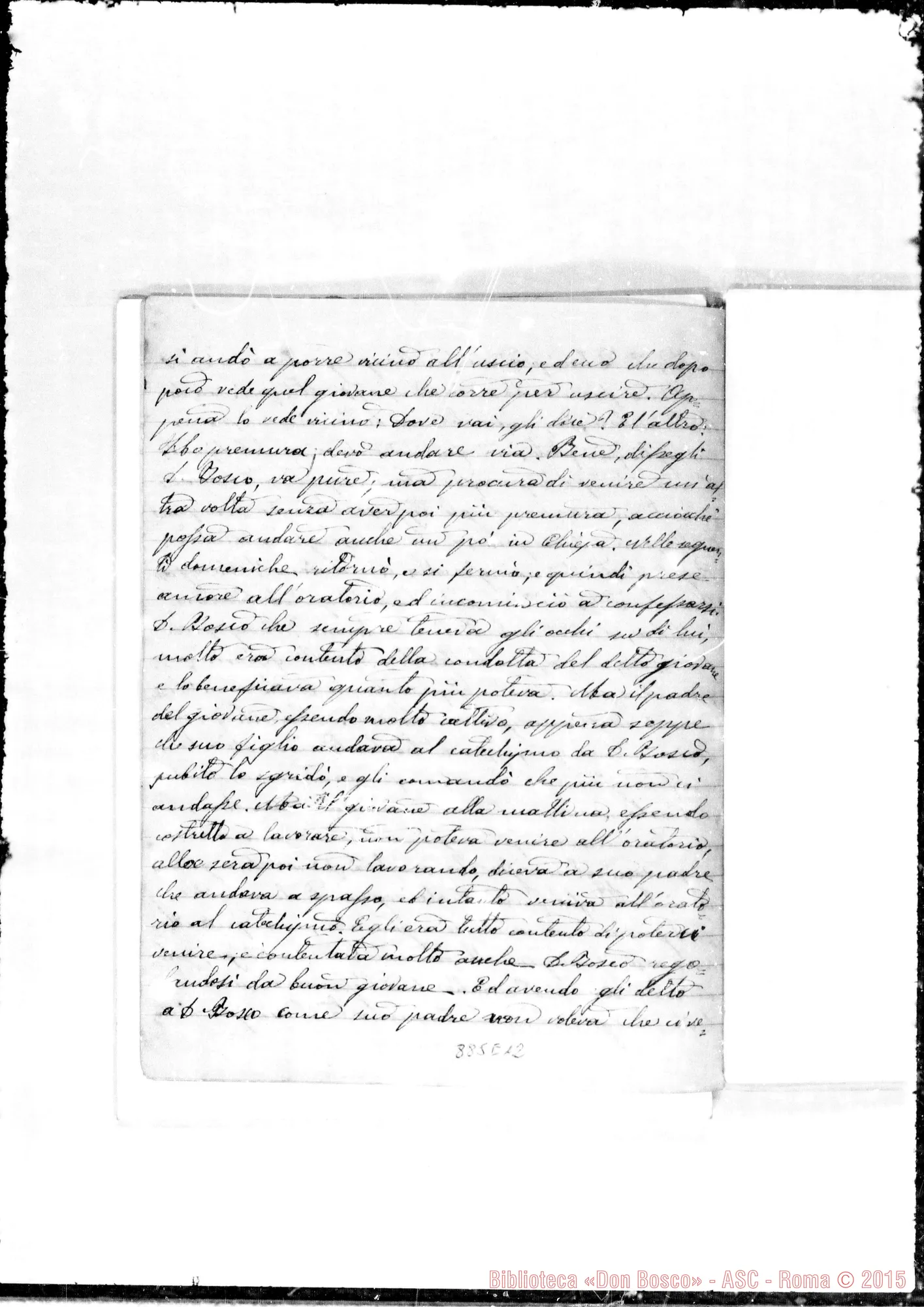 Fotogramma E 12 — Cronichetta: Origine degli Oratori. 1841