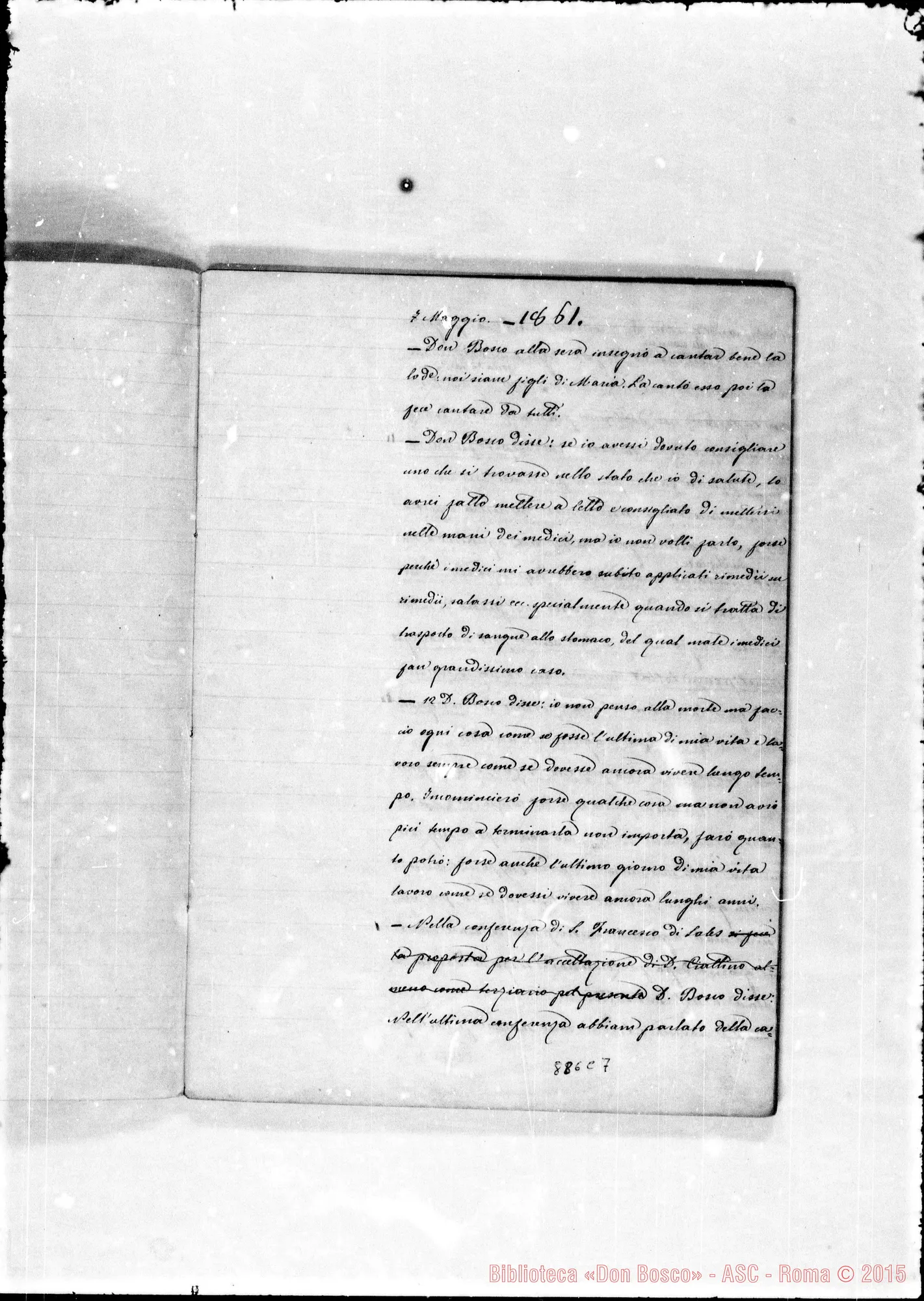 Fotogramma C 7 — «Noi siam figli di Maria…» 1861