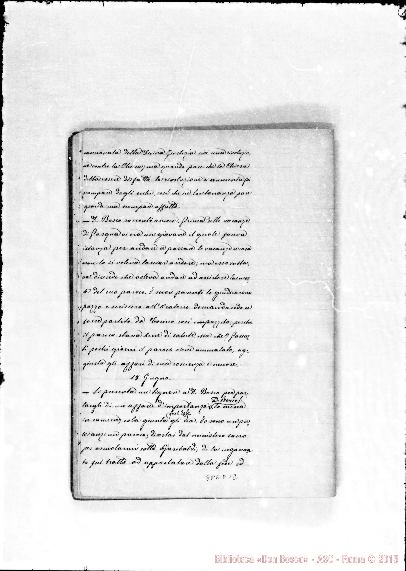 Fotogramma D 12 — «Noi siam figli di Maria…» 1861