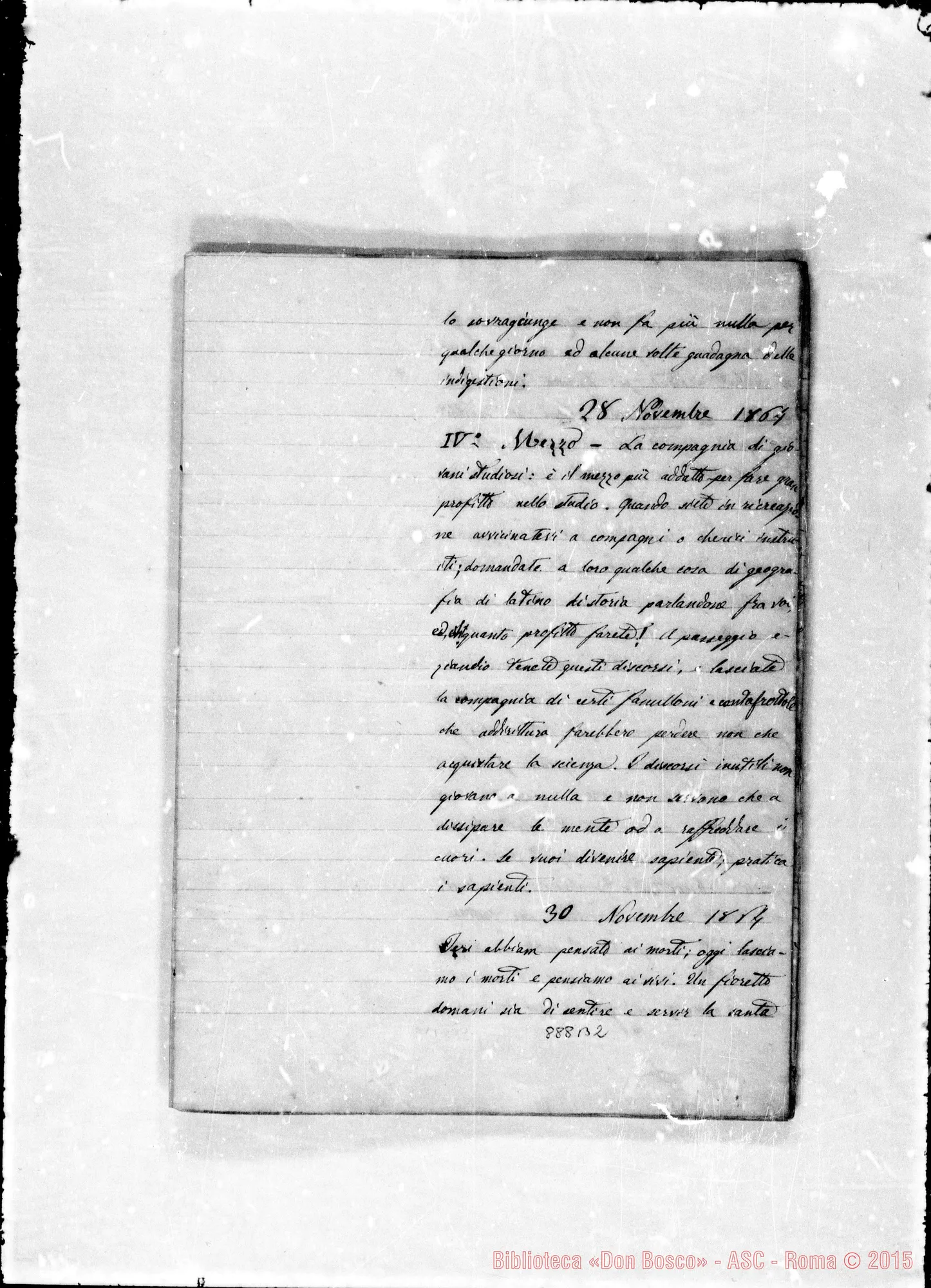 Fotogramma B 2 — Scritti di D. Lemoyne riguardo D. Bosco Gio.