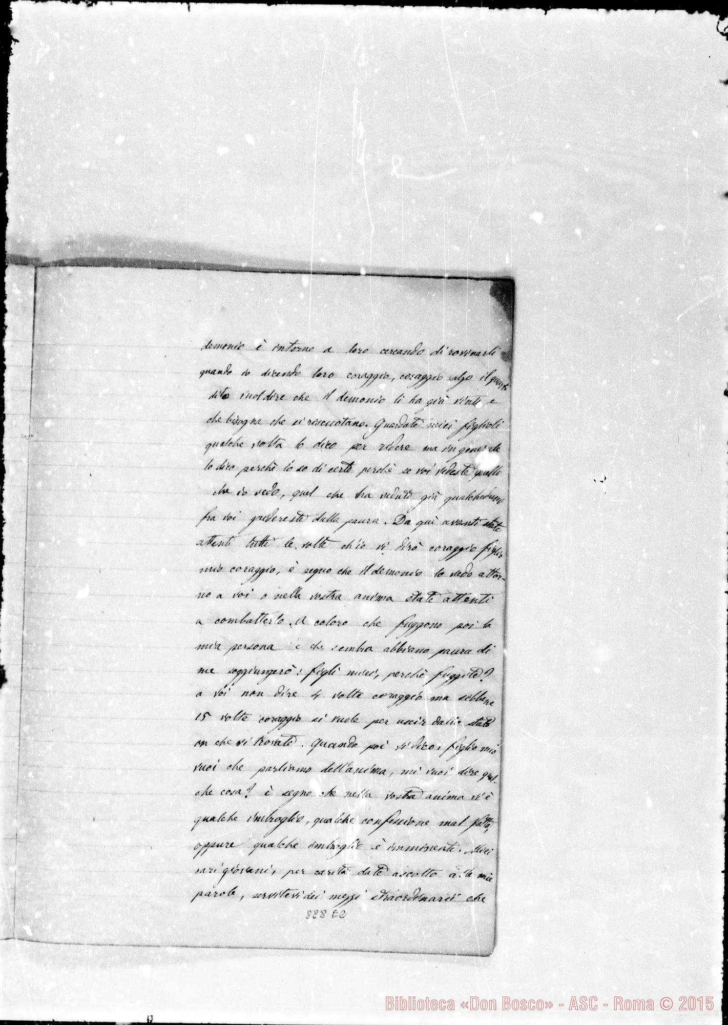 Fotogramma E 2 — Scritti di D. Lemoyne riguardo D. Bosco Gio.