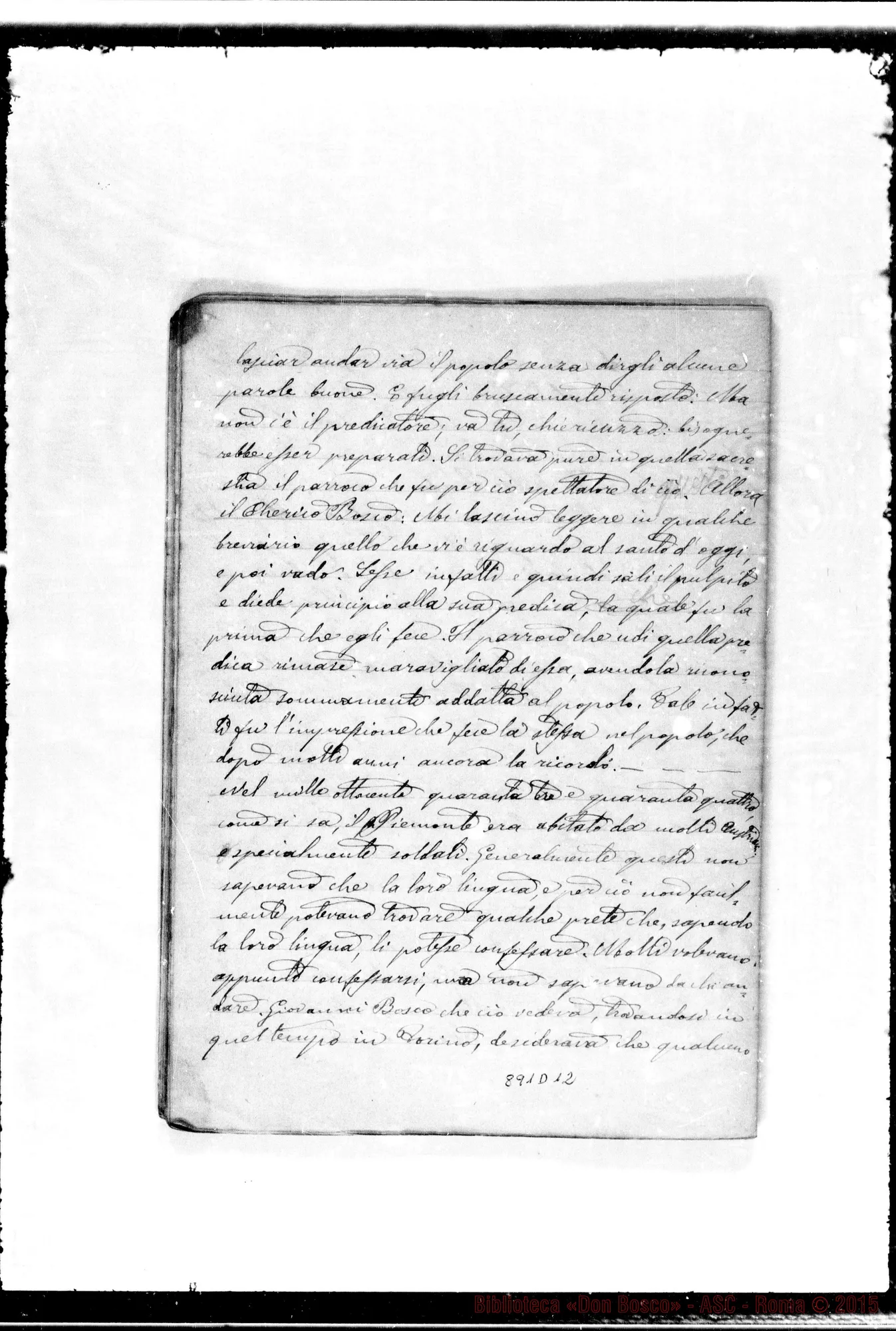 Fotogramma D 12 — Cenni sulla vita di D. Bosco