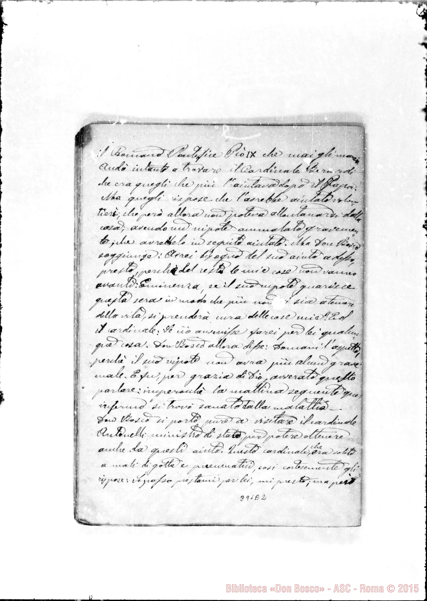 Fotogramma E 2 — Cenni sulla vita di D. Bosco