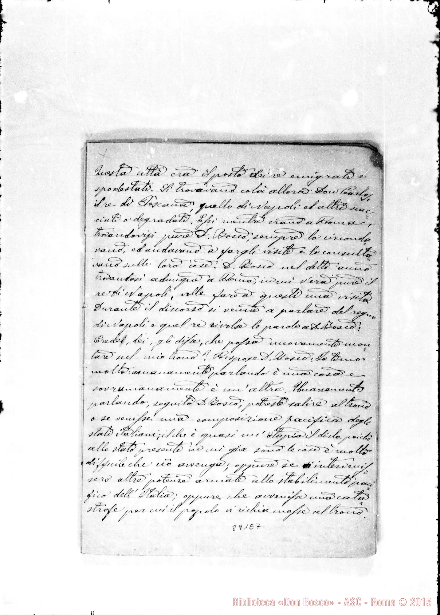 Fotogramma E 7 — Cenni sulla vita di D. Bosco