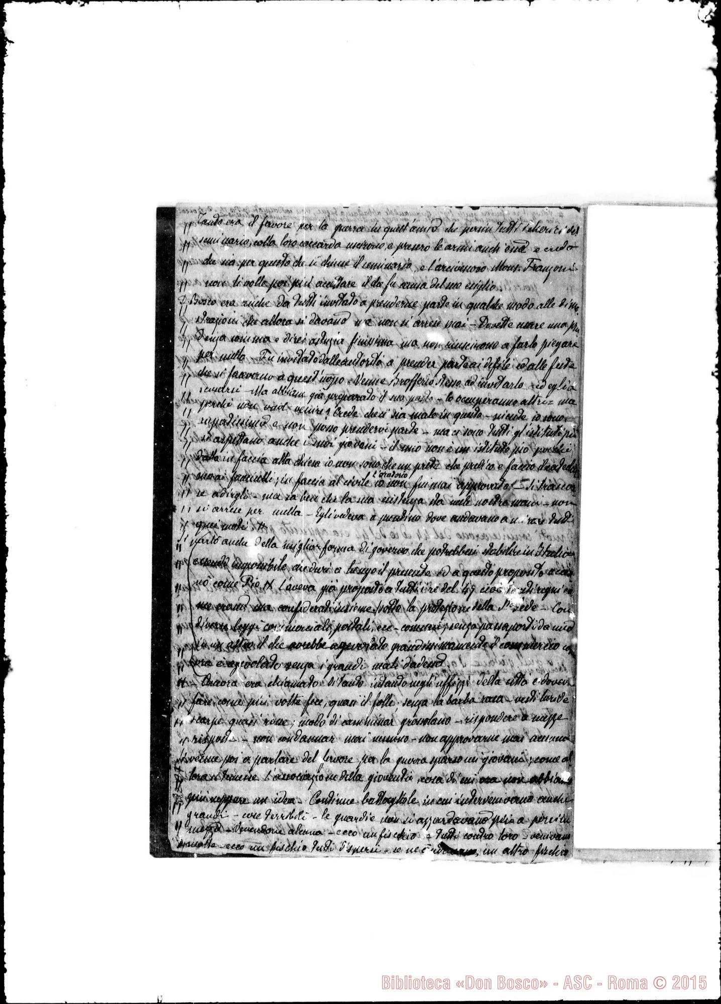 Fotogramma A 7 — Notizie varie dei primi tempi dell’Oratorio