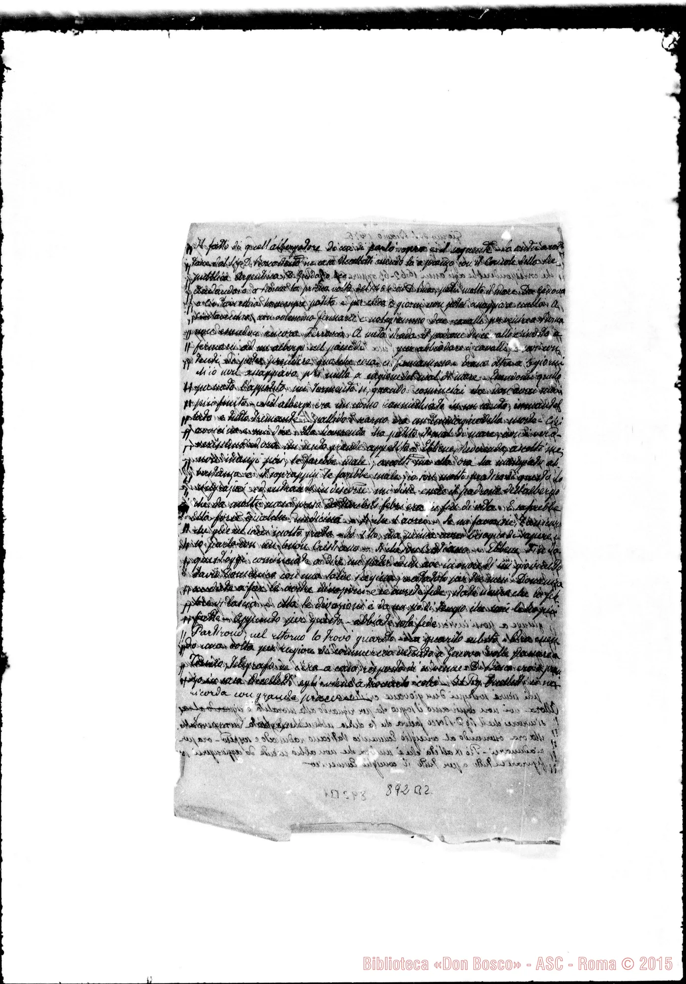 Fotogramma B 2 — Notizie varie dei primi tempi dell’Oratorio