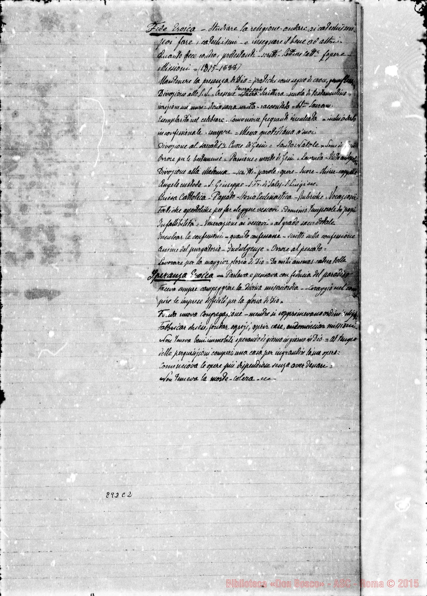 Fotogramma C 2 — Cronologia della vita di D. Bosco