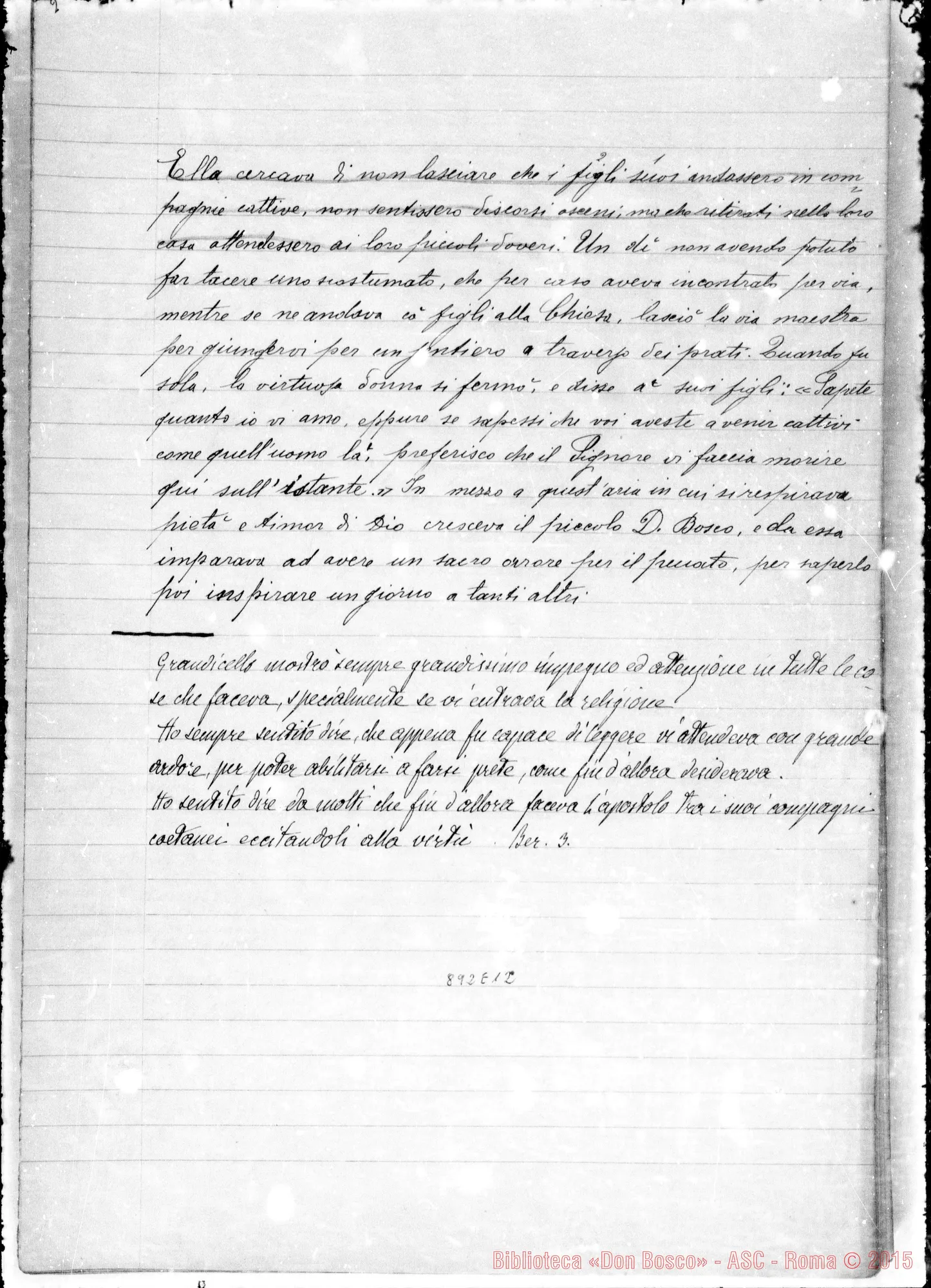 Fotogramma E 12 — Mille fatti autentici della vita del gran Servo di Dio Sac. Giovanni Bosco, fondatore della Società Salesiana…
