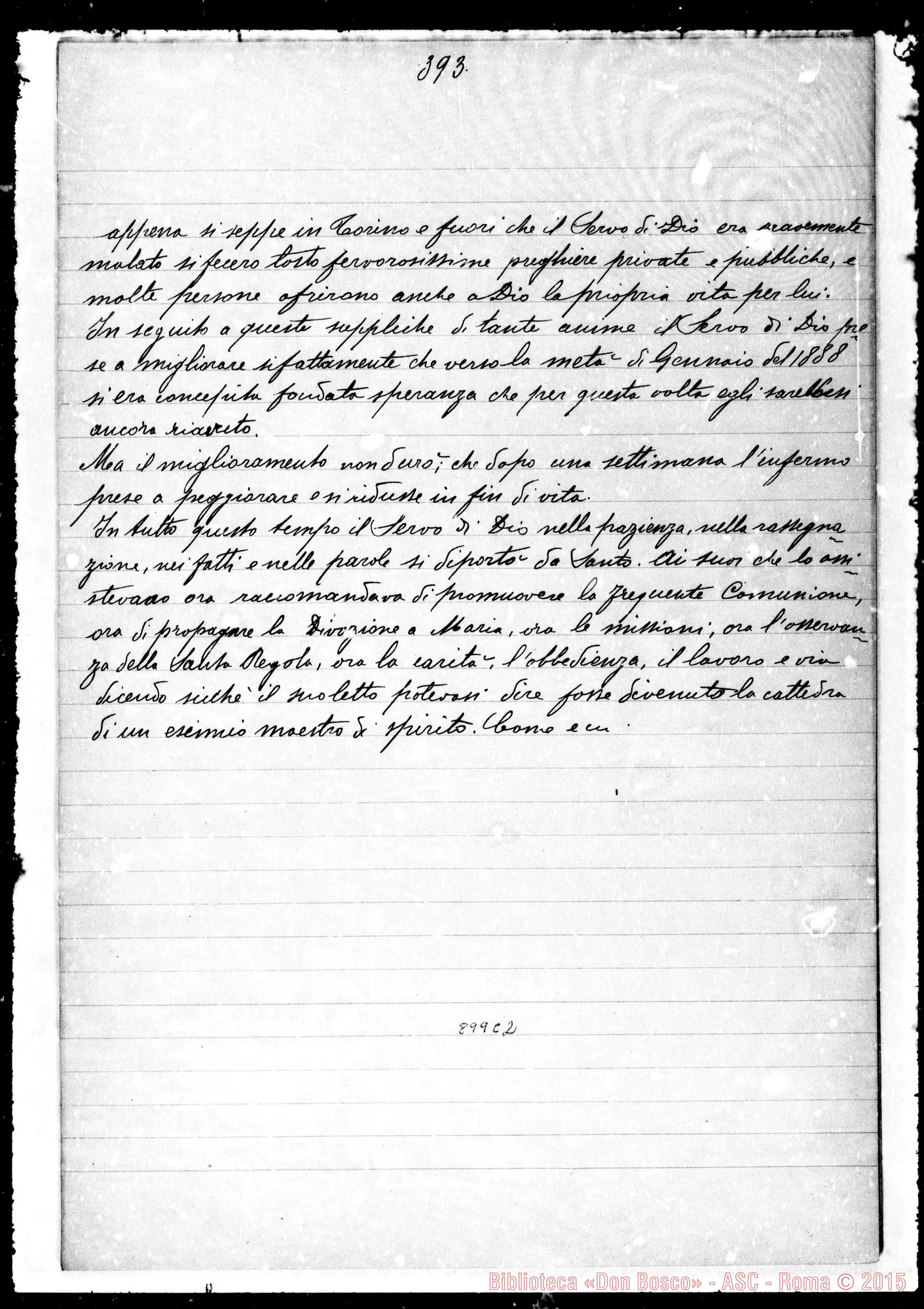 Fotogramma C 2 — Mille fatti autentici della vita del gran Servo di Dio Sac. Giovanni Bosco, fondatore della Società Salesiana…