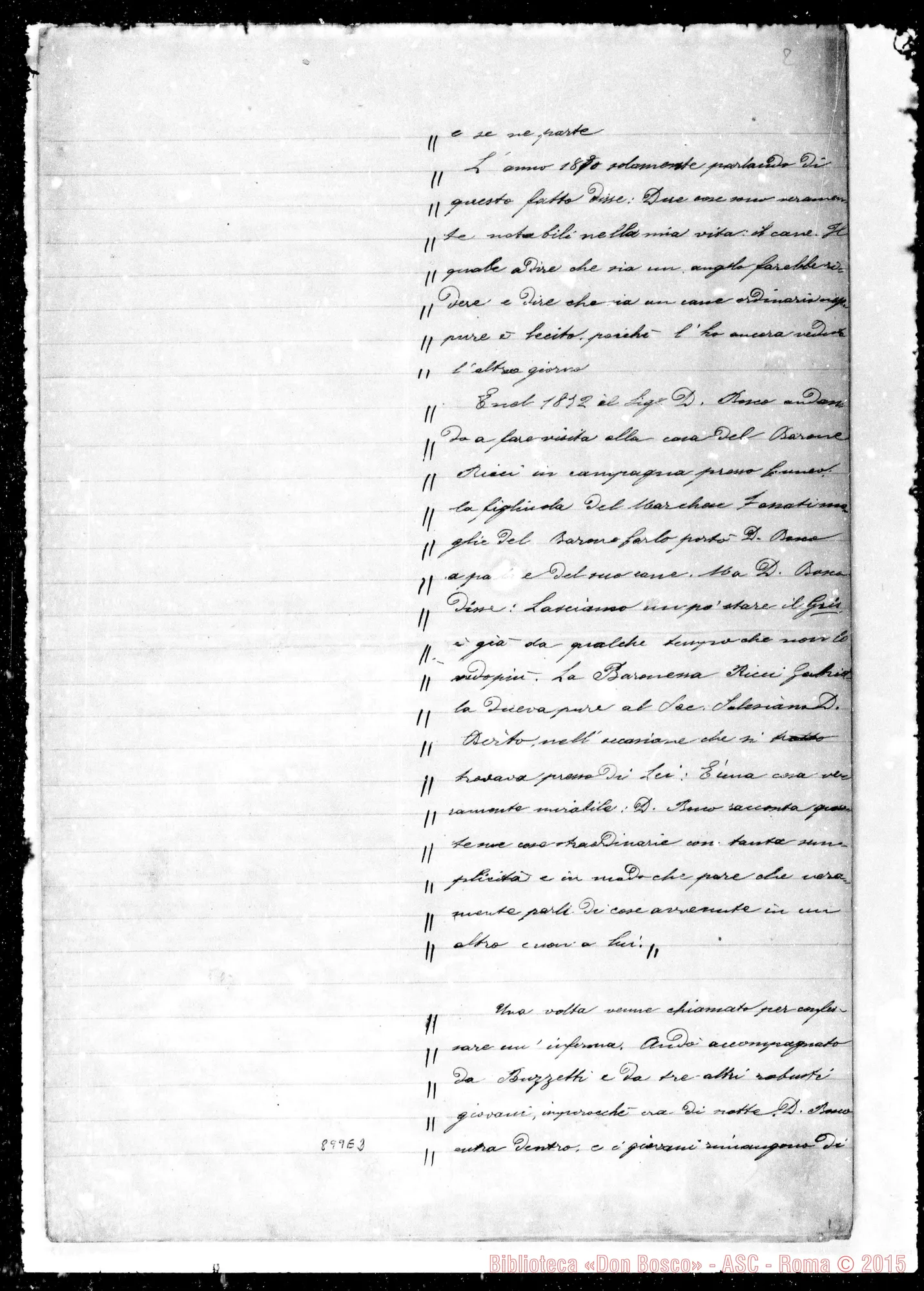 Fotogramma E 2 — «Dal 1847 al 1872. Episodi varii…»