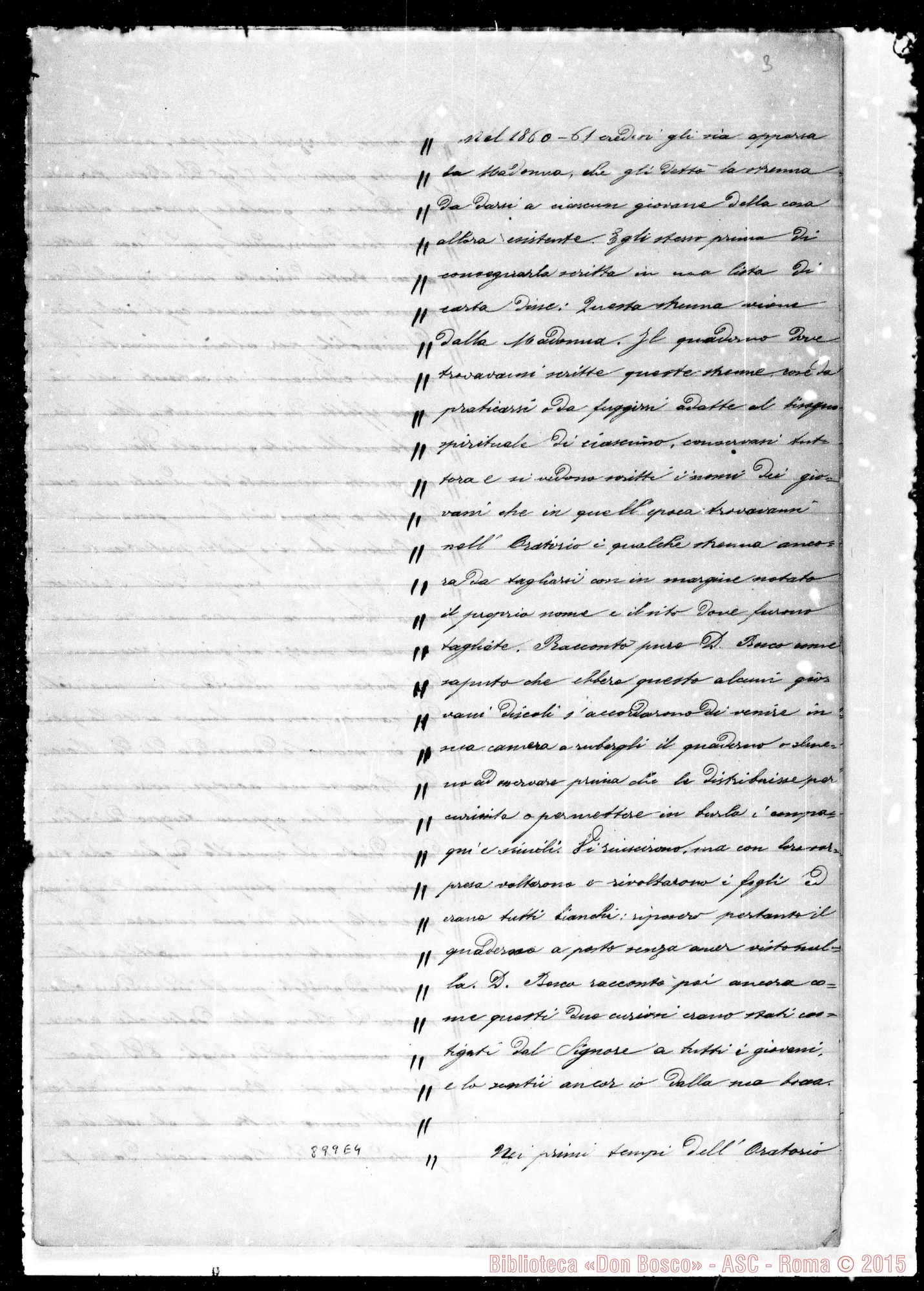 Fotogramma E 4 — «Dal 1847 al 1872. Episodi varii…»