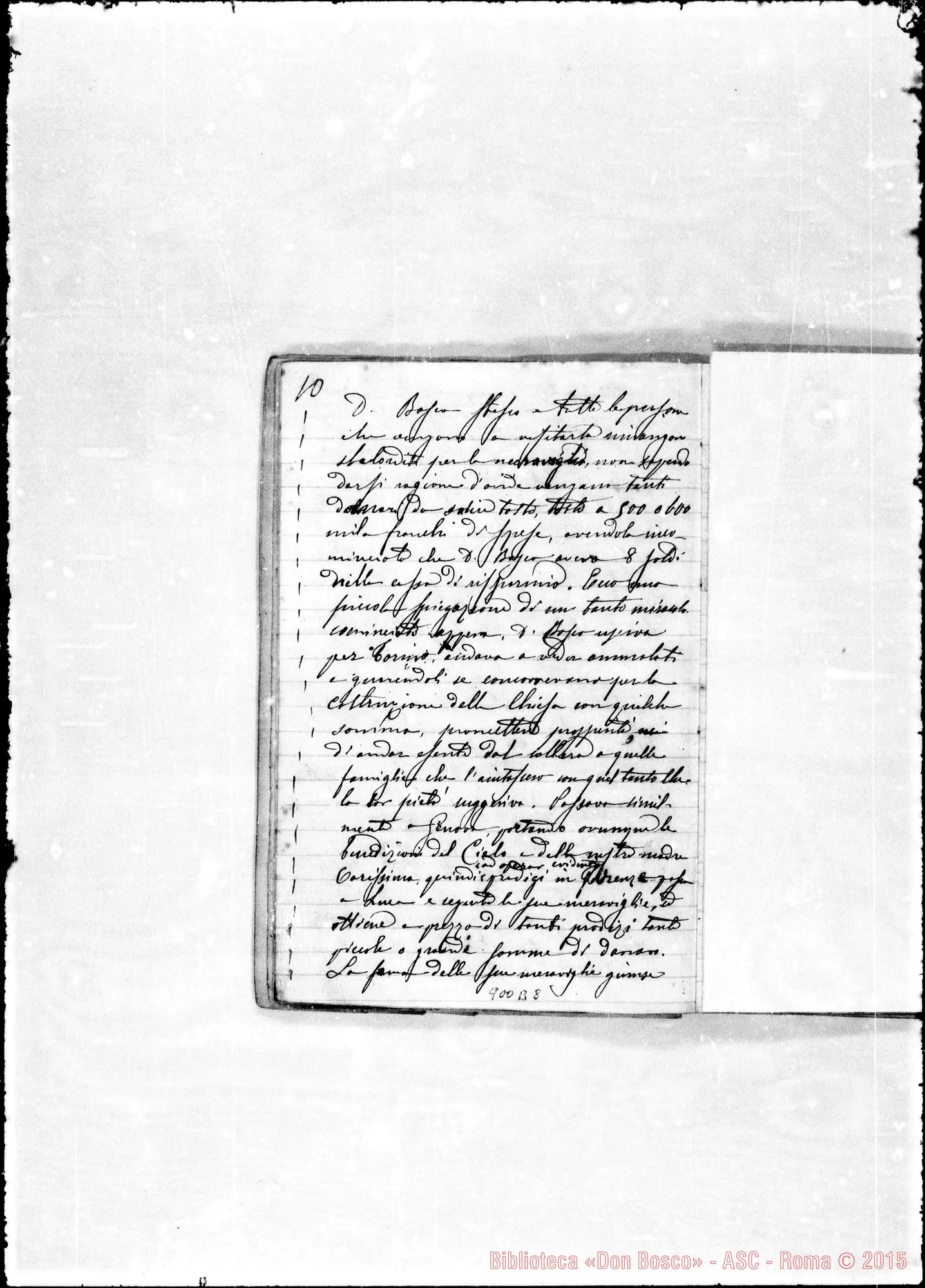 Fotogramma B 8 — Notizie su D. Bosco E Sull’Oratorio. 1867-68