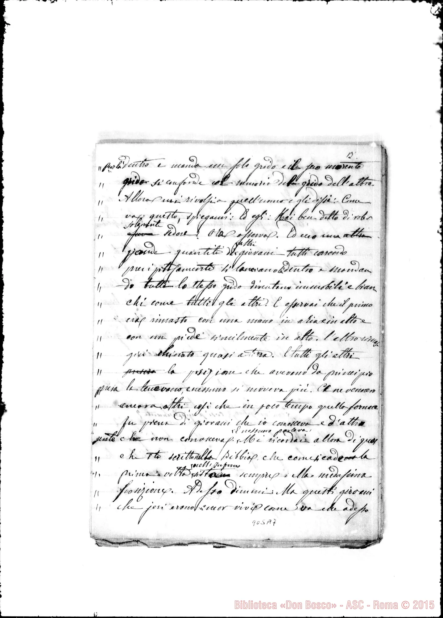 Fotogramma A 7 — Sogno della vite presso la pompa. 1 maggio 1868