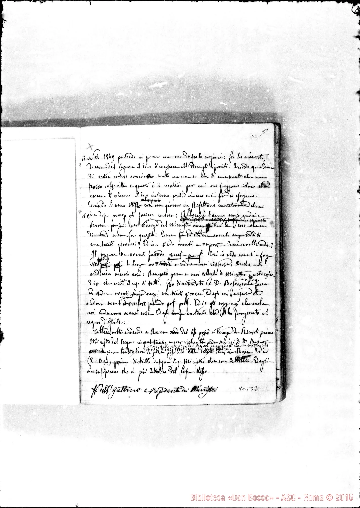 Fotogramma D 2 — «Episodi ed aneddoti diversi». Viaggio A Roma nel 1873
