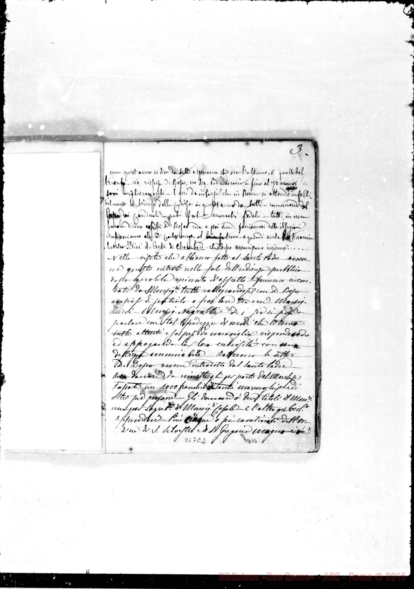 Fotogramma E 2 — Appunti sul viaggio A Roma nel febbraio de! 1873