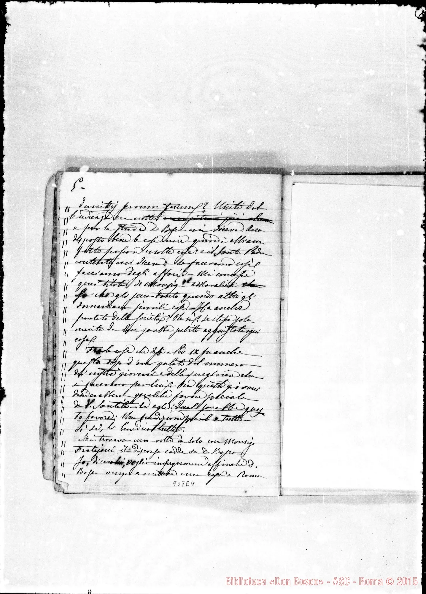 Fotogramma E 4 — Appunti sul viaggio A Roma nel febbraio de! 1873