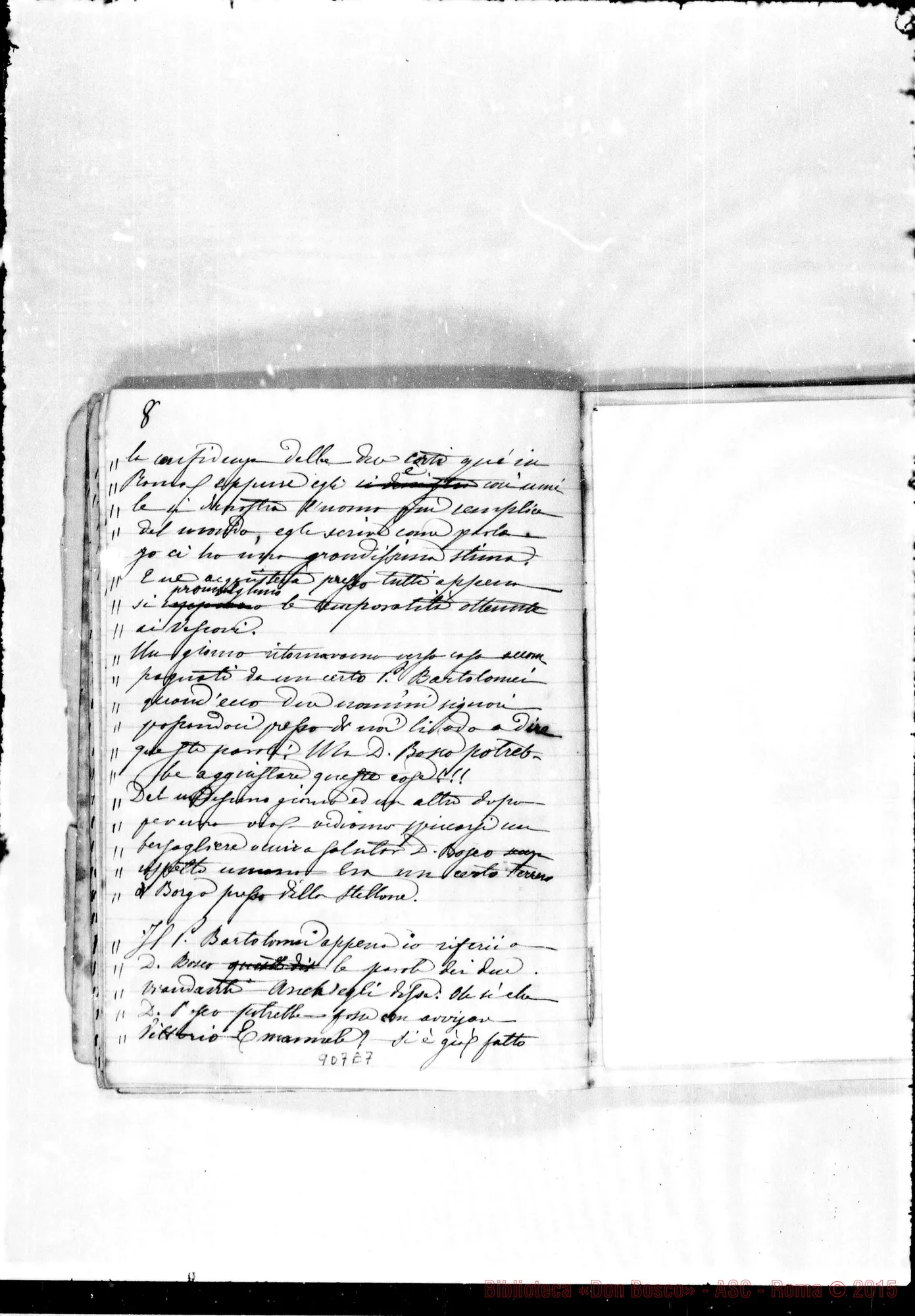 Fotogramma E 7 — Appunti sul viaggio A Roma nel febbraio de! 1873