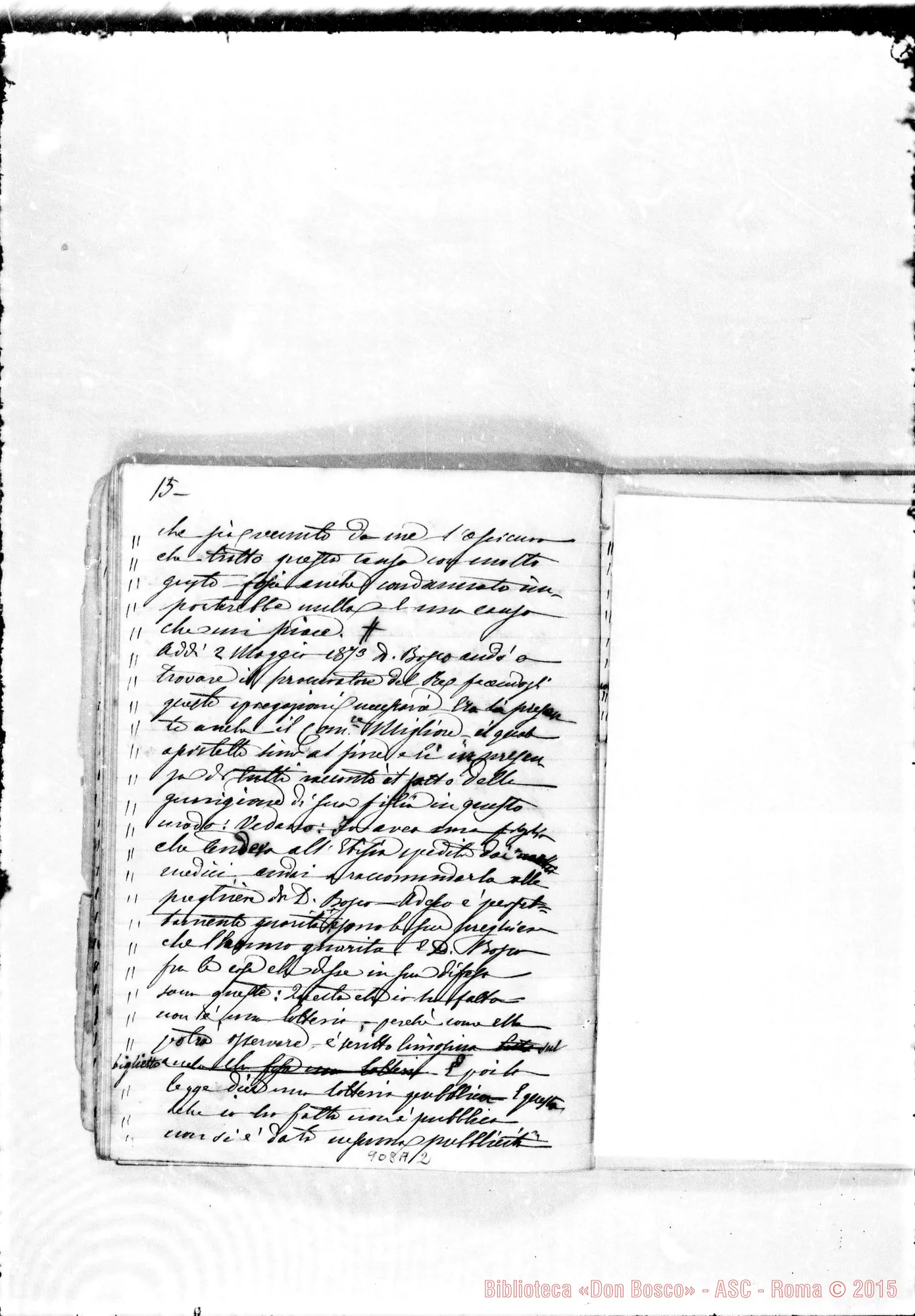 Fotogramma A 2 — Appunti sul viaggio A Roma nel febbraio de! 1873