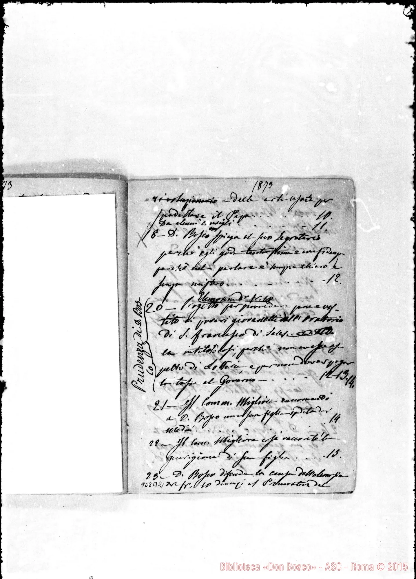 Fotogramma B 2 — Appunti sul viaggio A Roma nel febbraio de! 1873