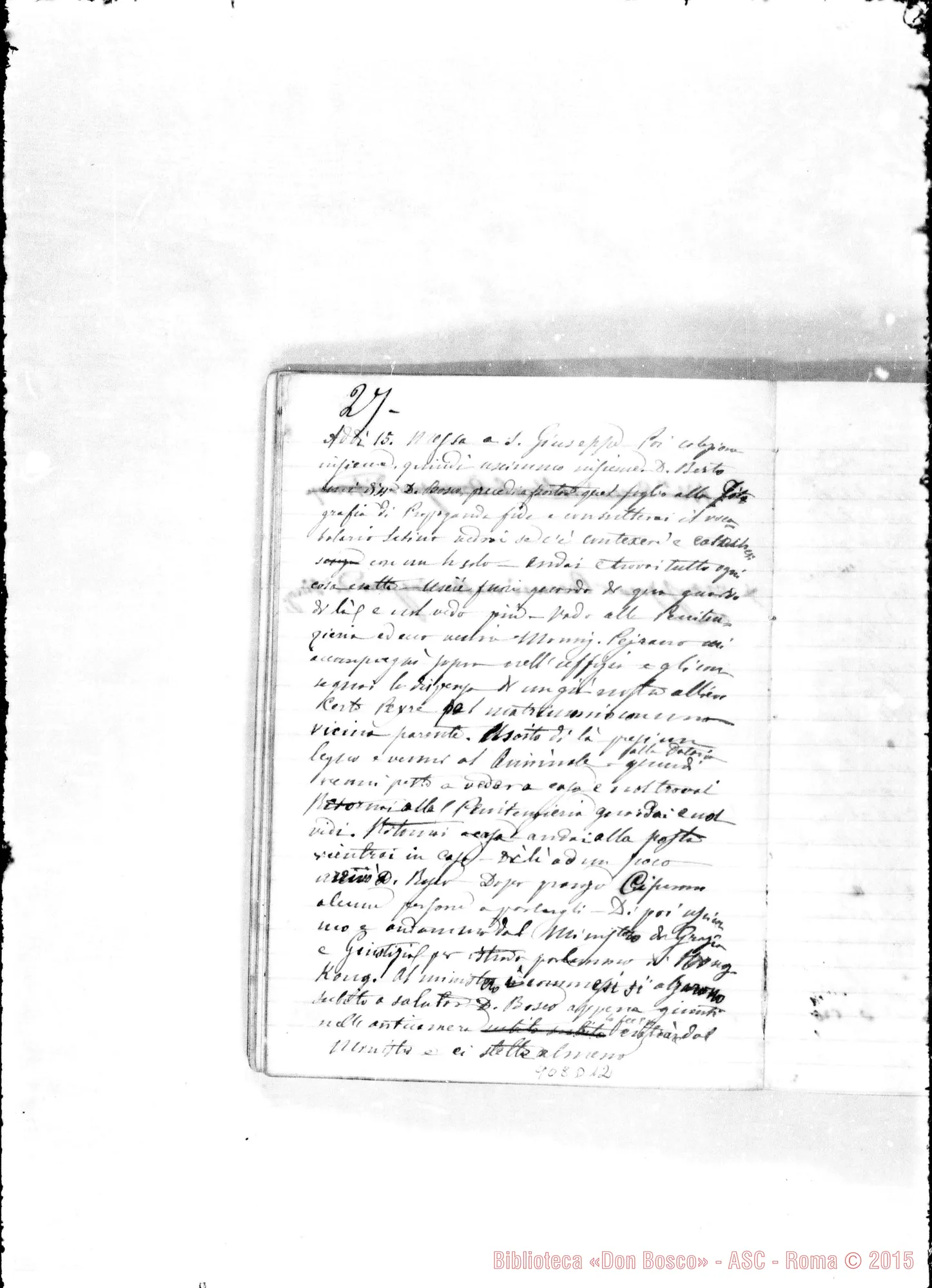 Fotogramma D 12 — Appunti sul viaggio A Roma ne! 1873-74