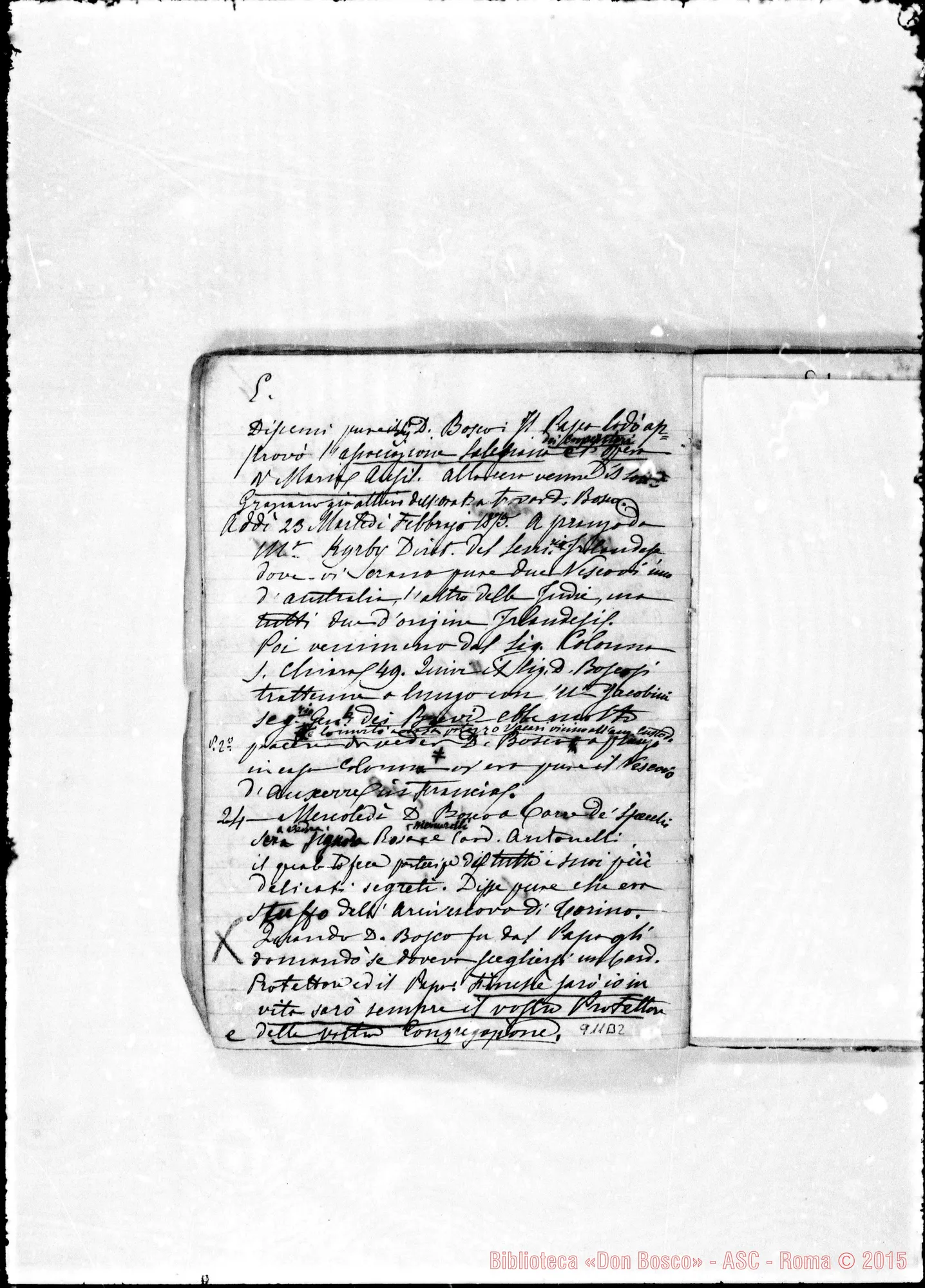 Fotogramma B 2 — Memorie del viaggio A Roma nel 18 febbraio 1875